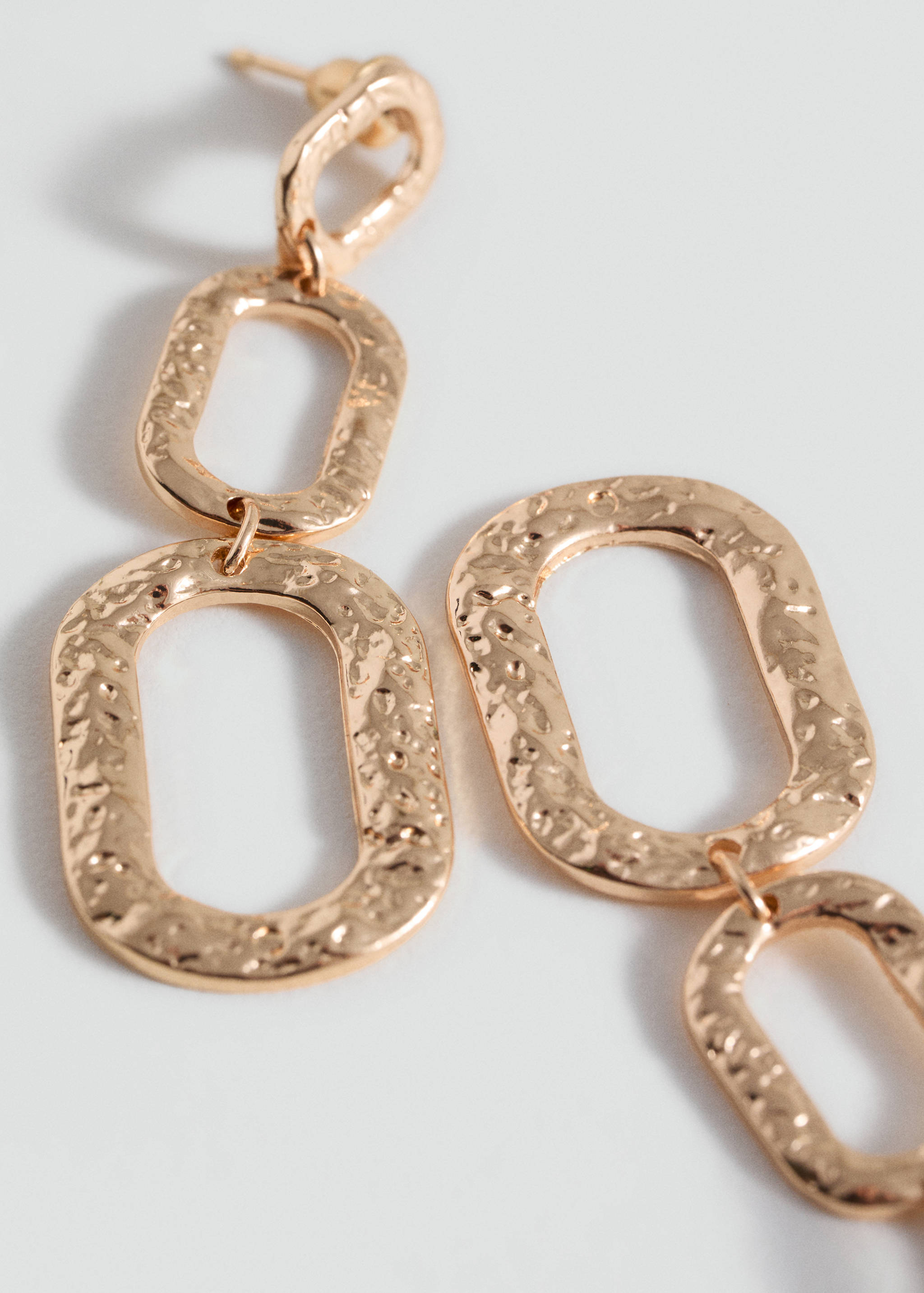 Hoop pendant earrings - Medium plane