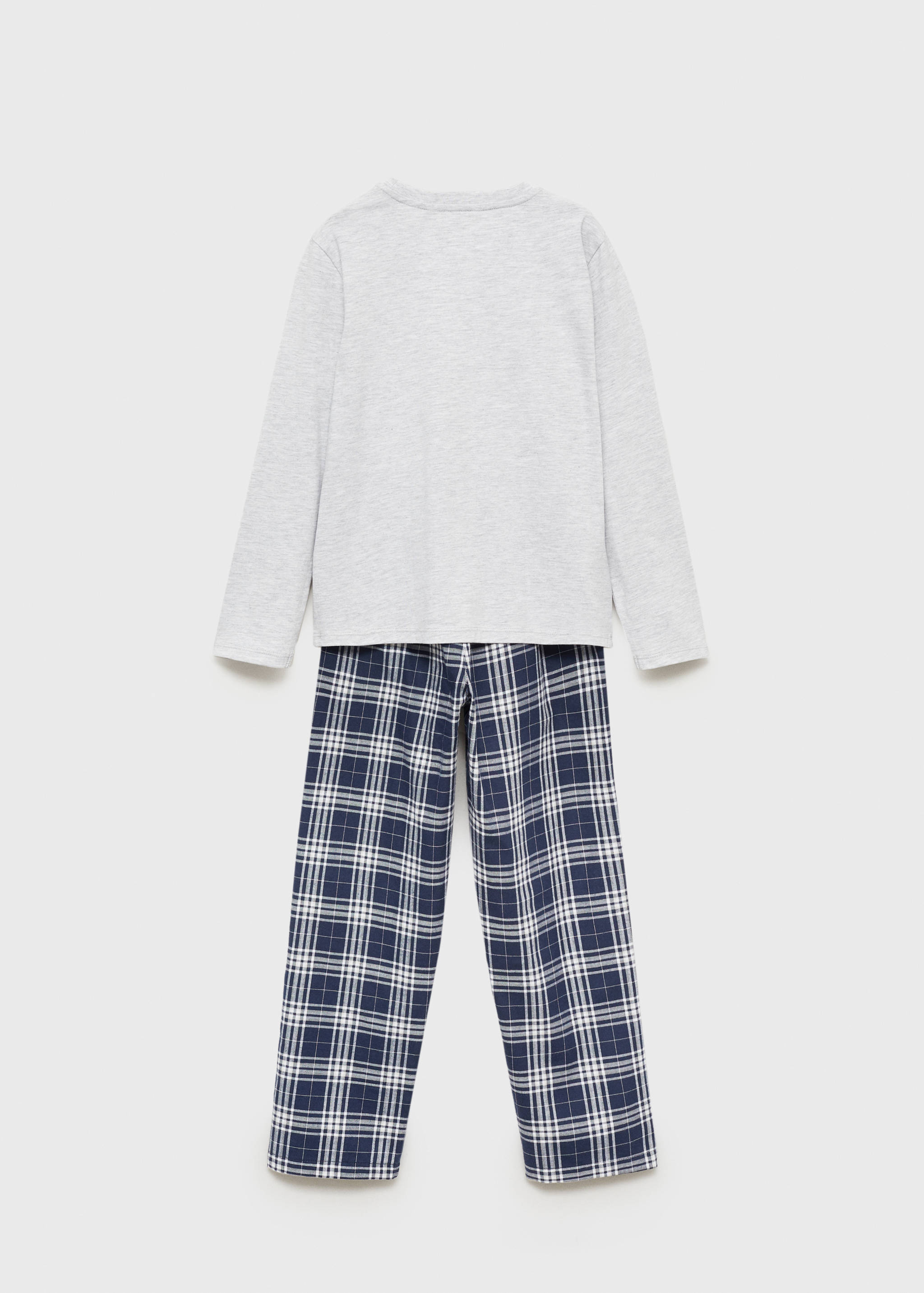 Checked cotton pyjamas - Reverse of the article