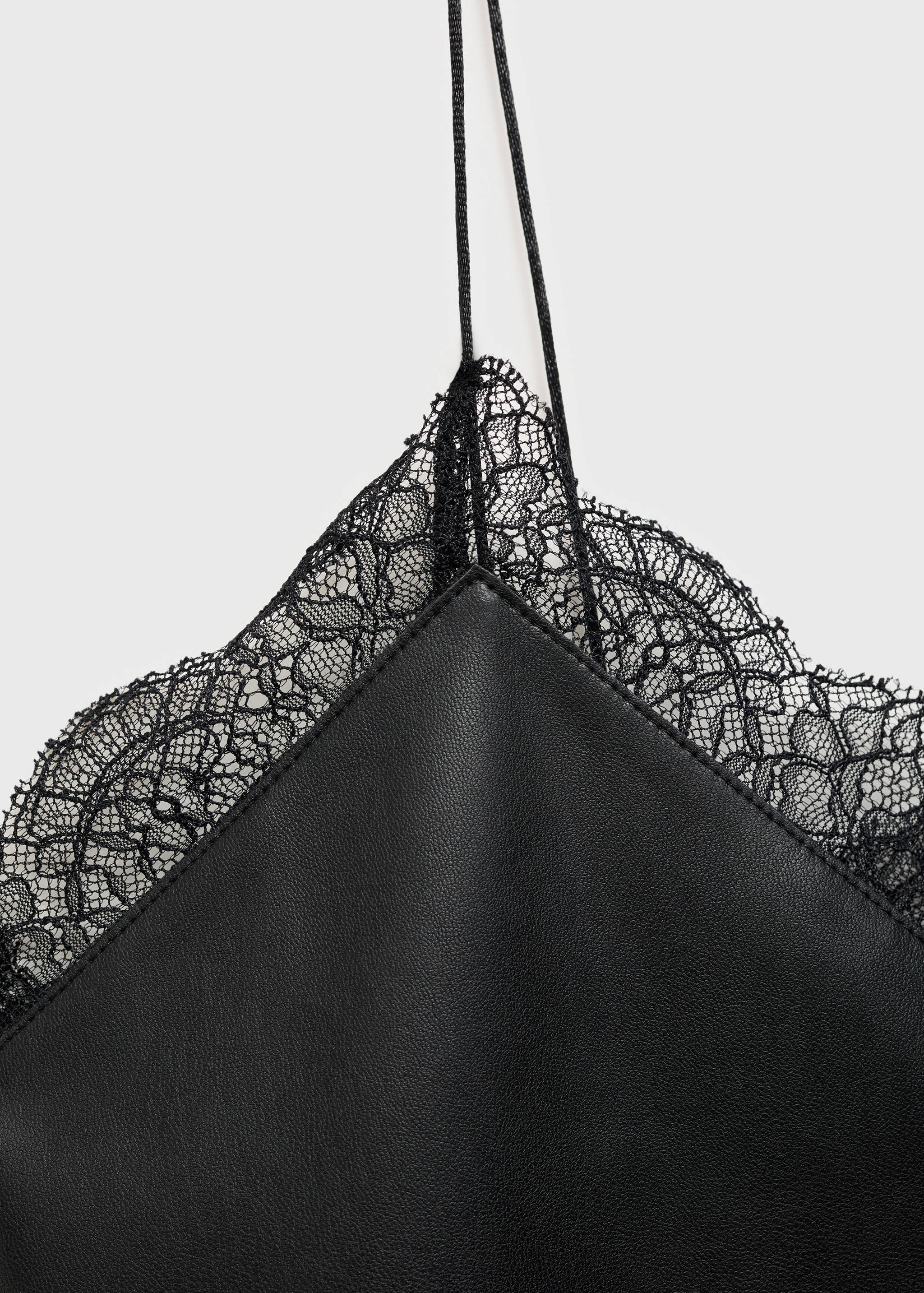 Faux-leather lingerie top - Details of the article 8