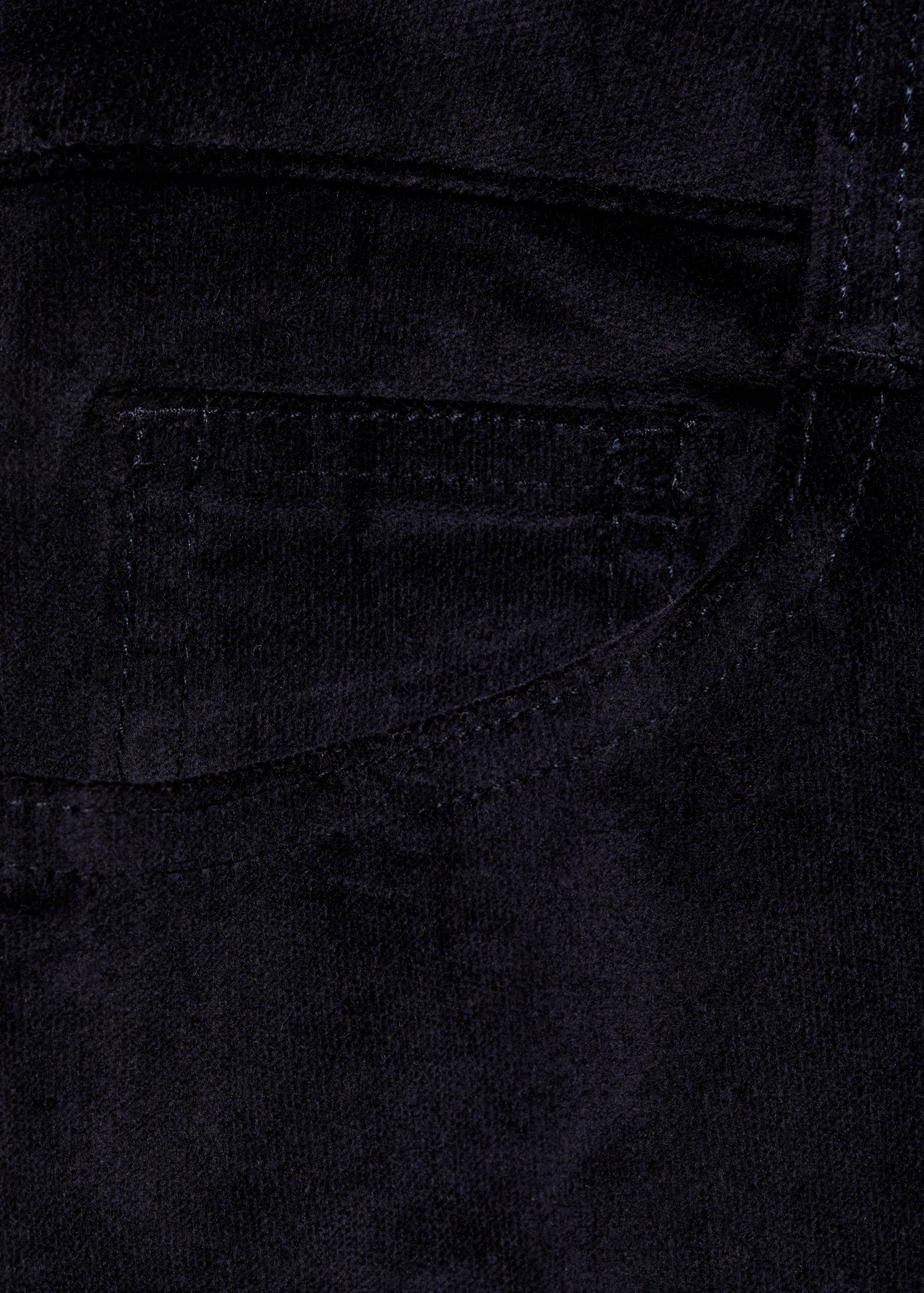 Flared velvet trousers - Details of the article 0