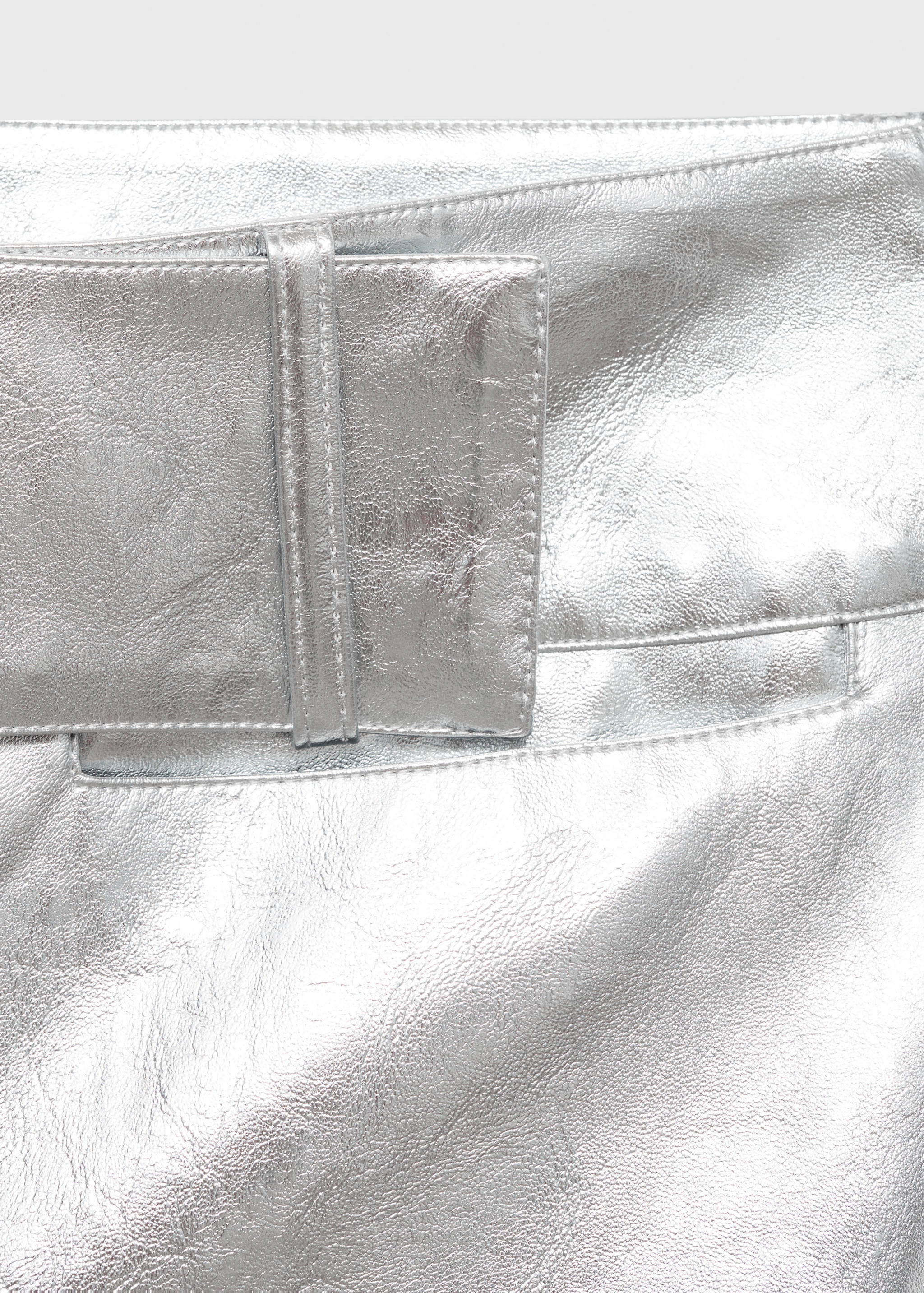 Metallic straight-fit pants - Details of the article 0