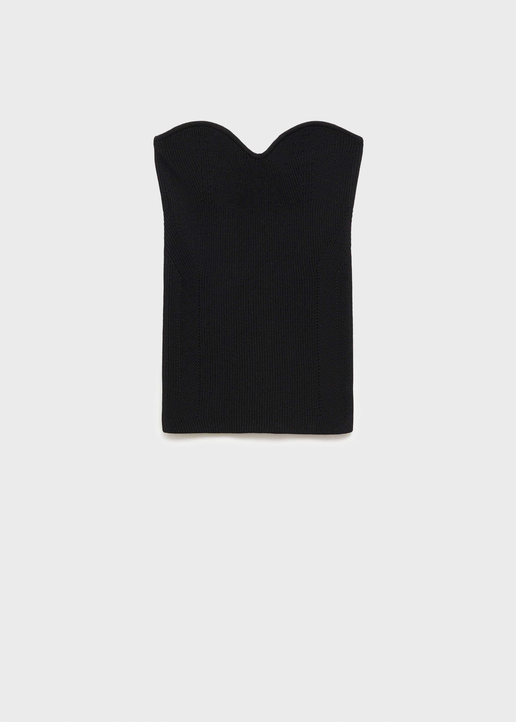 Knitted top with sweetheart neckline - Article without model