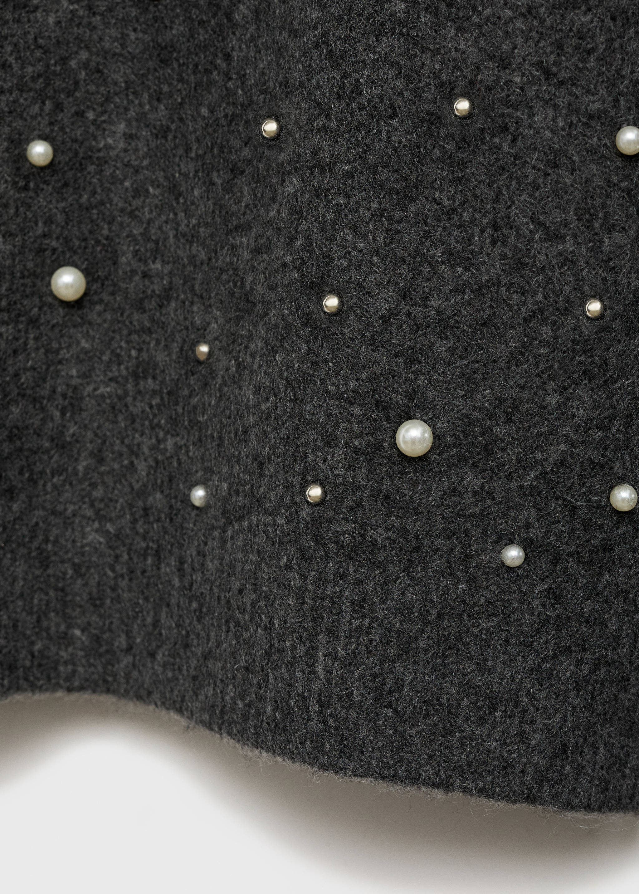 Knitted jacket with pearl details - Details of the article 0