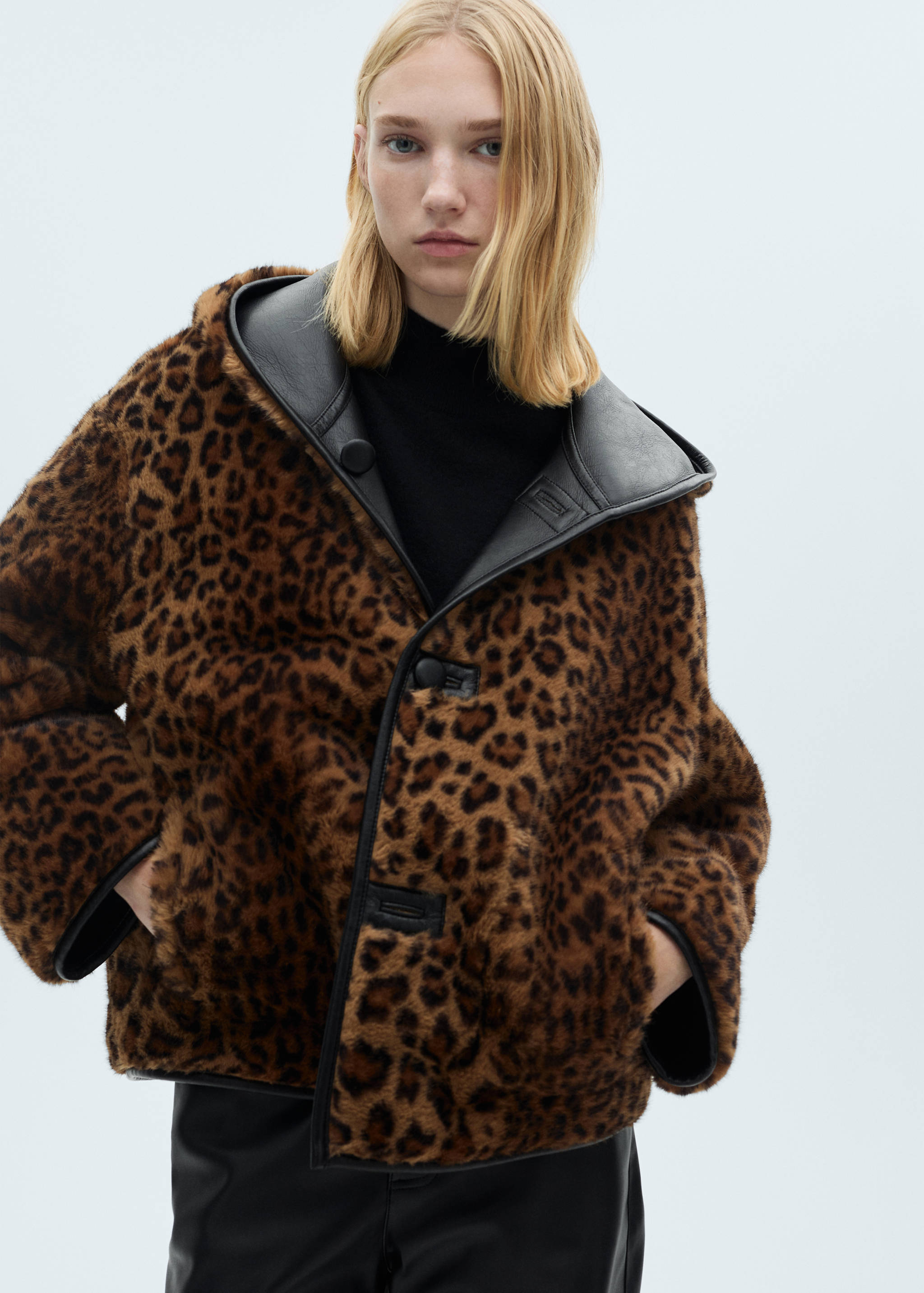 Reversible leopard-print jacket - Details of the article 4