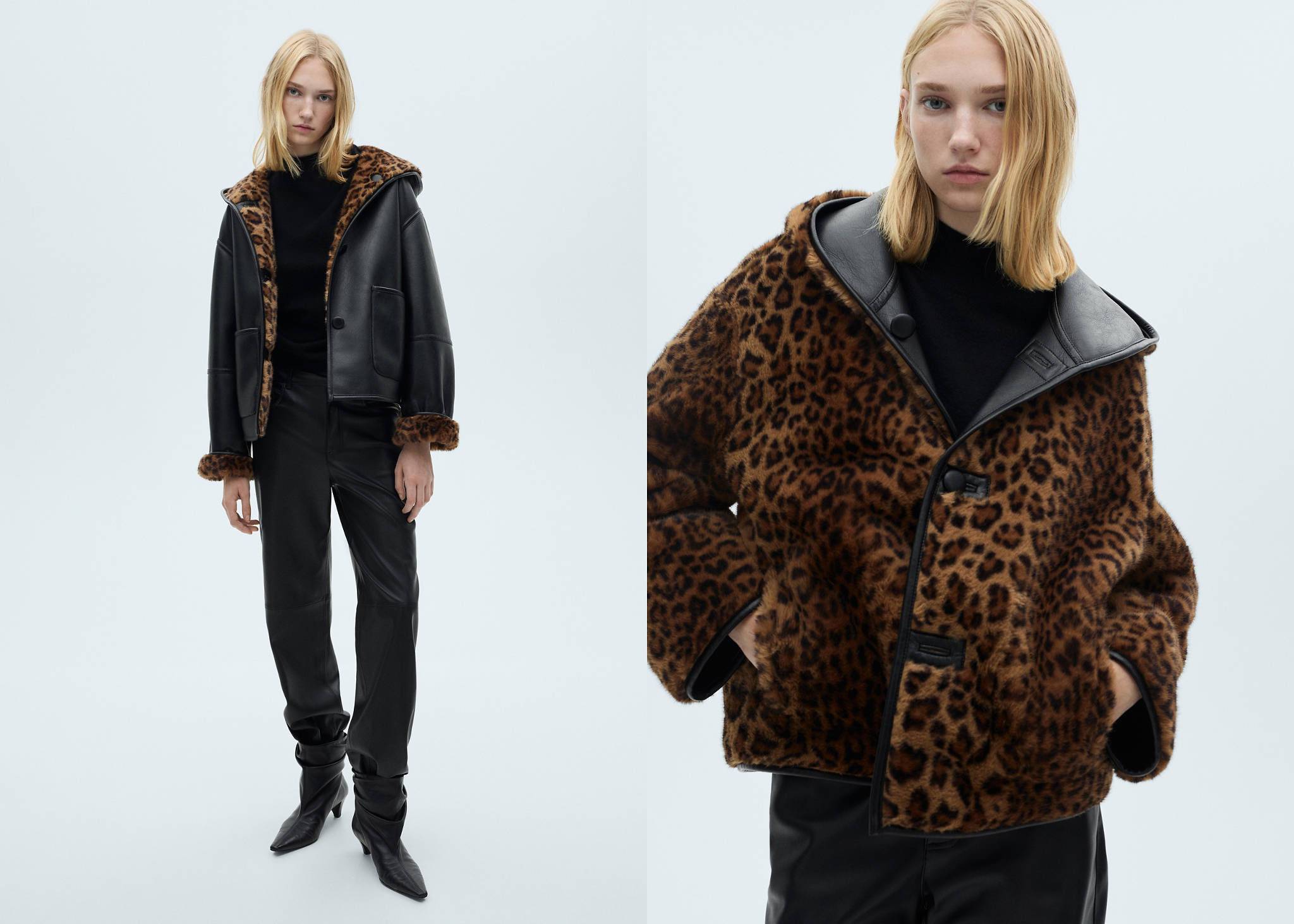 Reversible leopard-print jacket - Panoramic plane