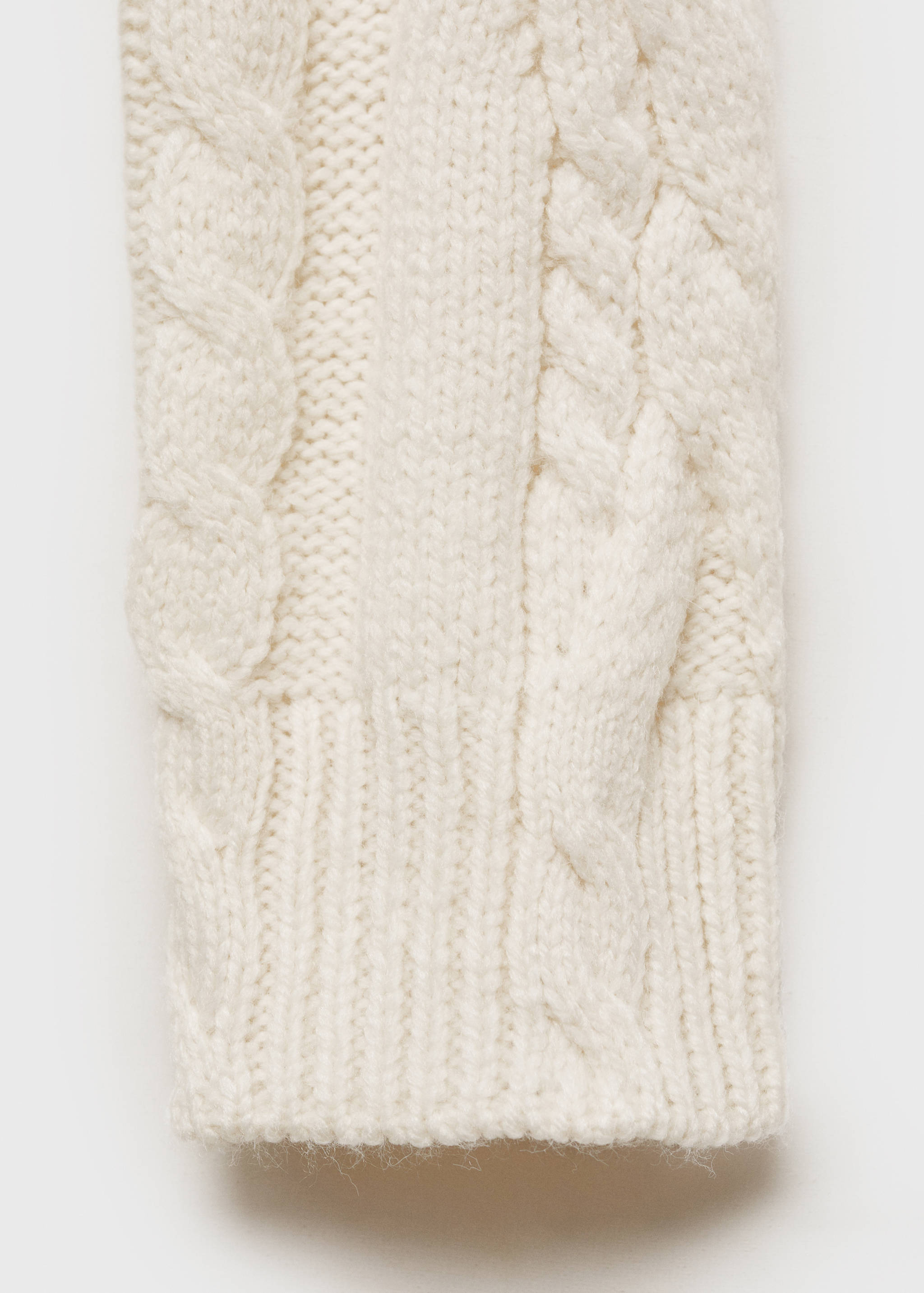 Braided sweater with perkins neck - Details of the article 0