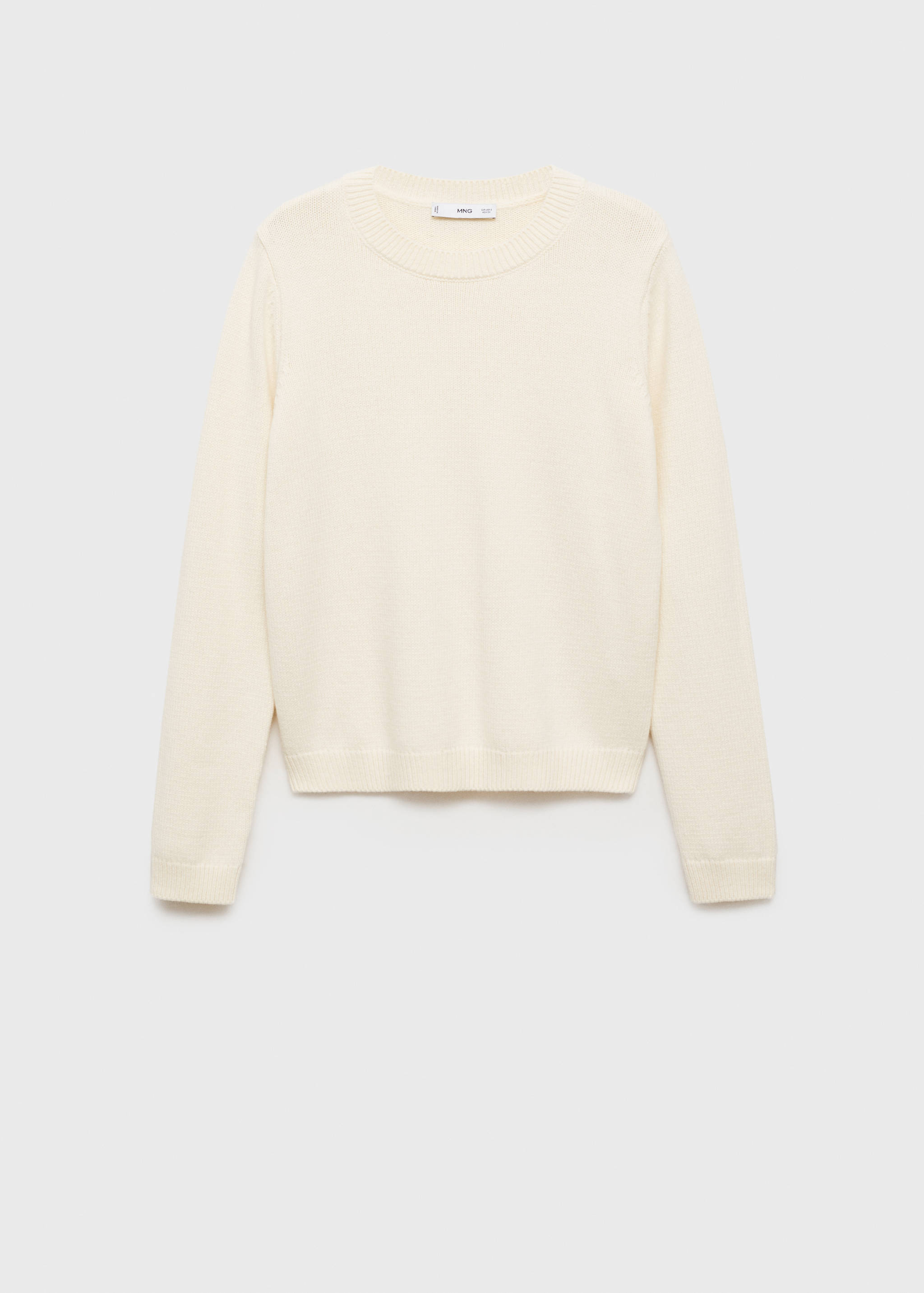 Rounded neck wool sweater - Article without model