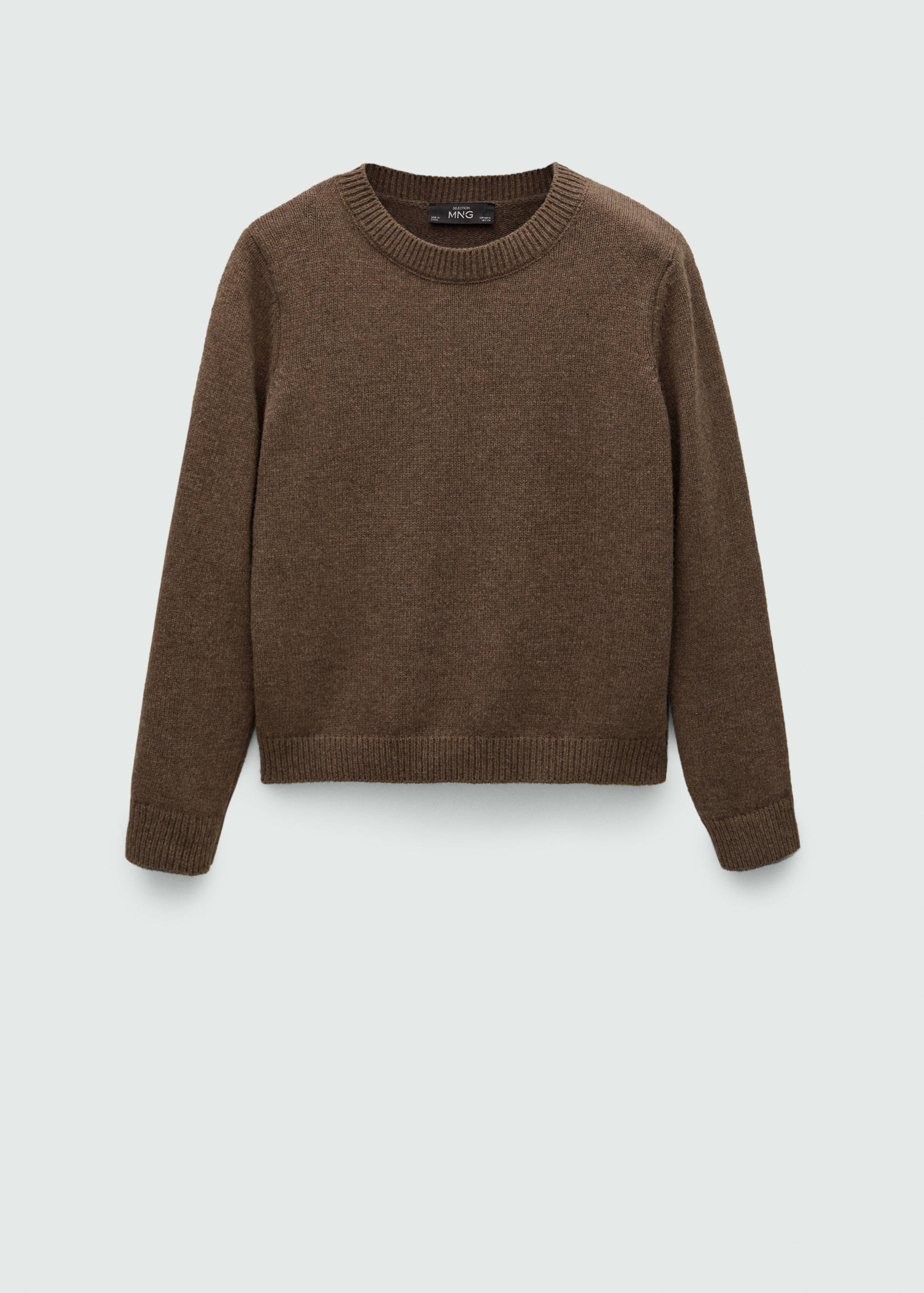 Rounded neck wool sweater - Article without model