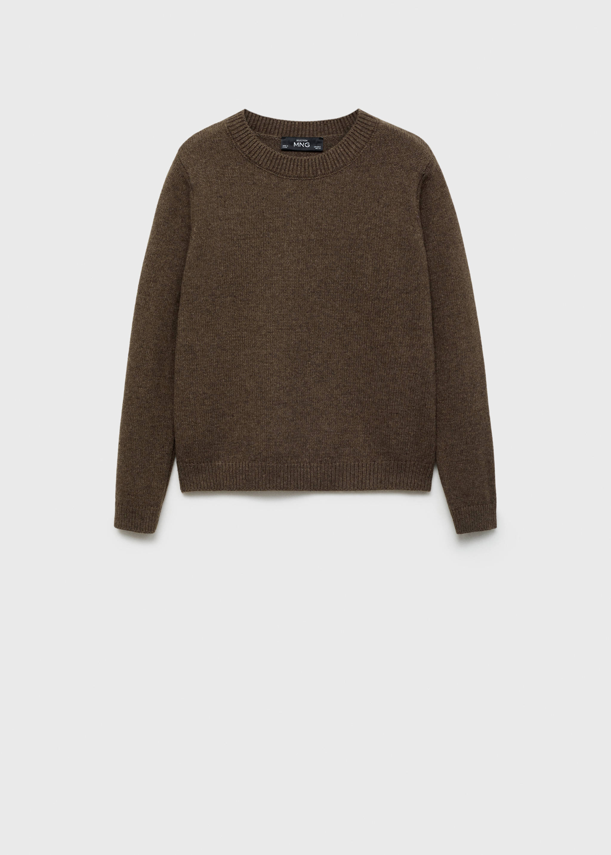Rounded neck wool sweater - Article without model
