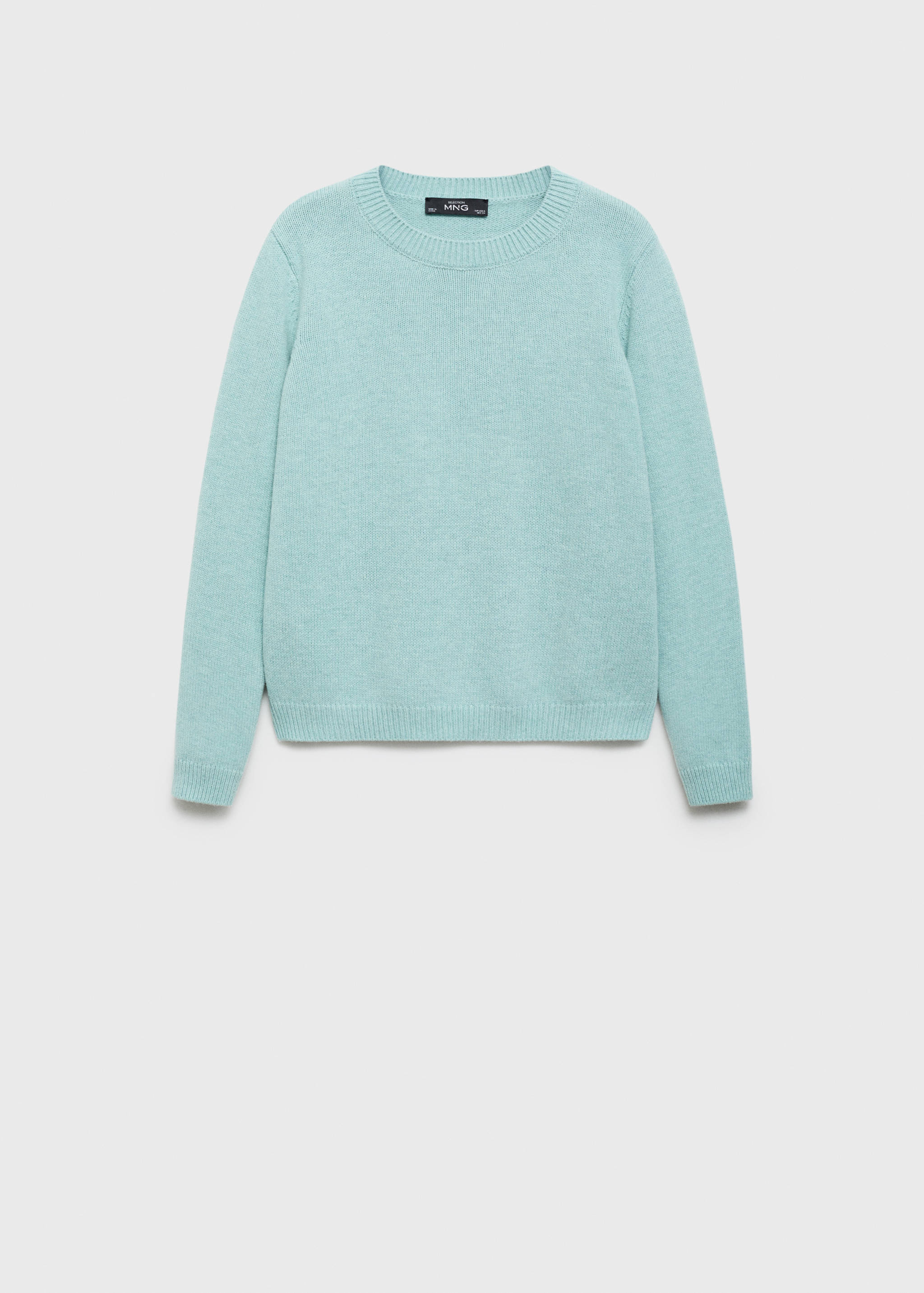 Rounded neck wool sweater - Article without model