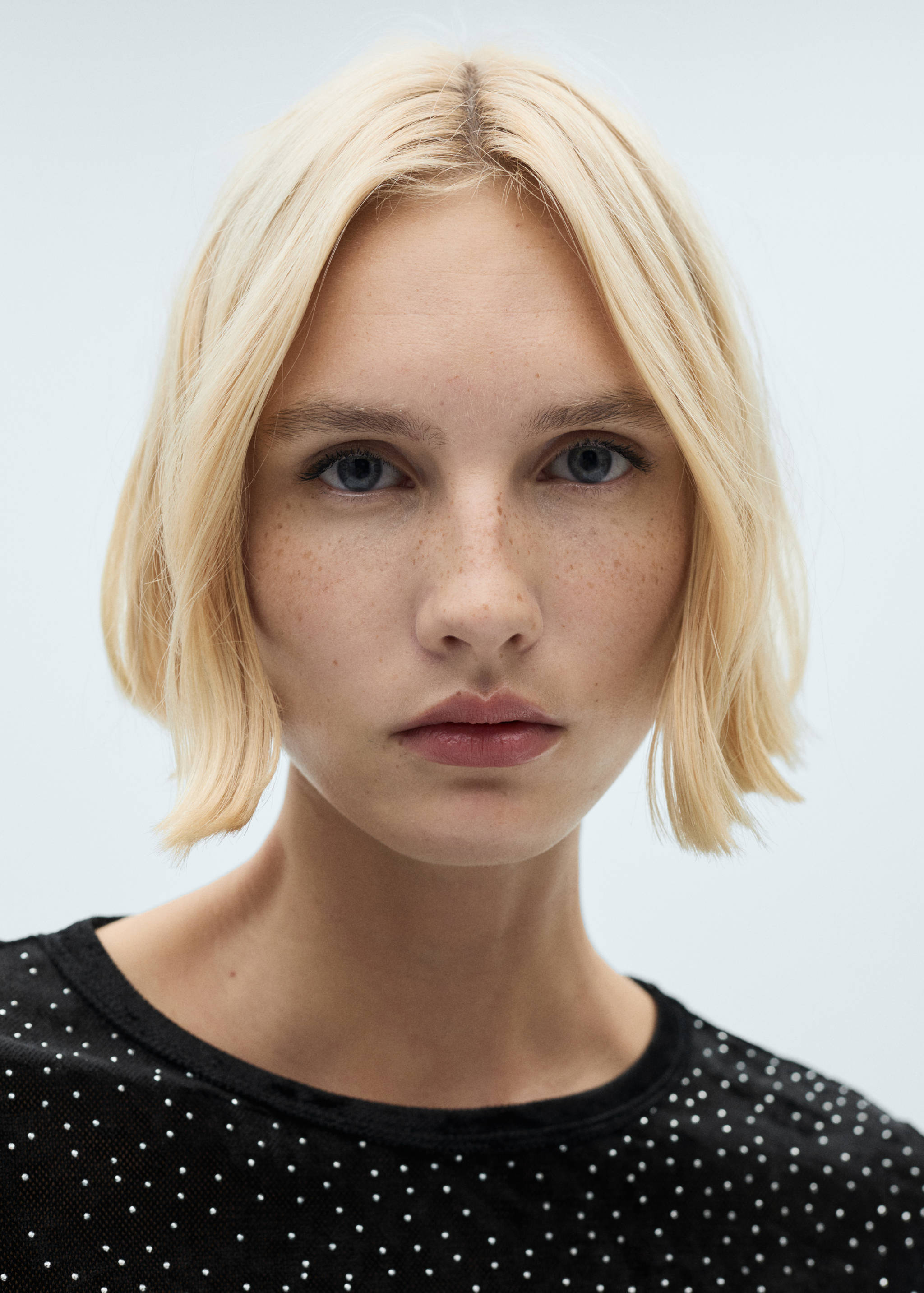 水钻细节长袖T恤 - null