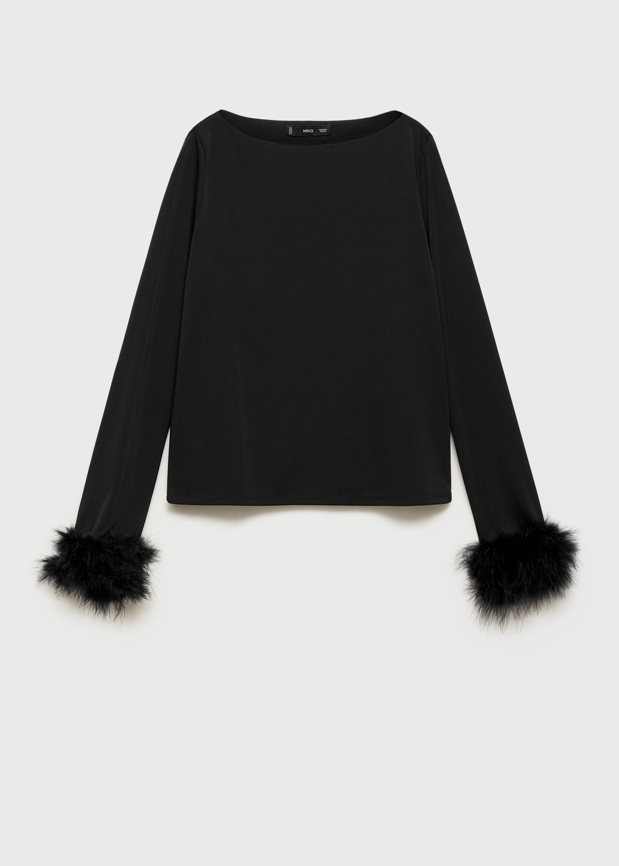 T-shirt with feather cuff detail - Article without model