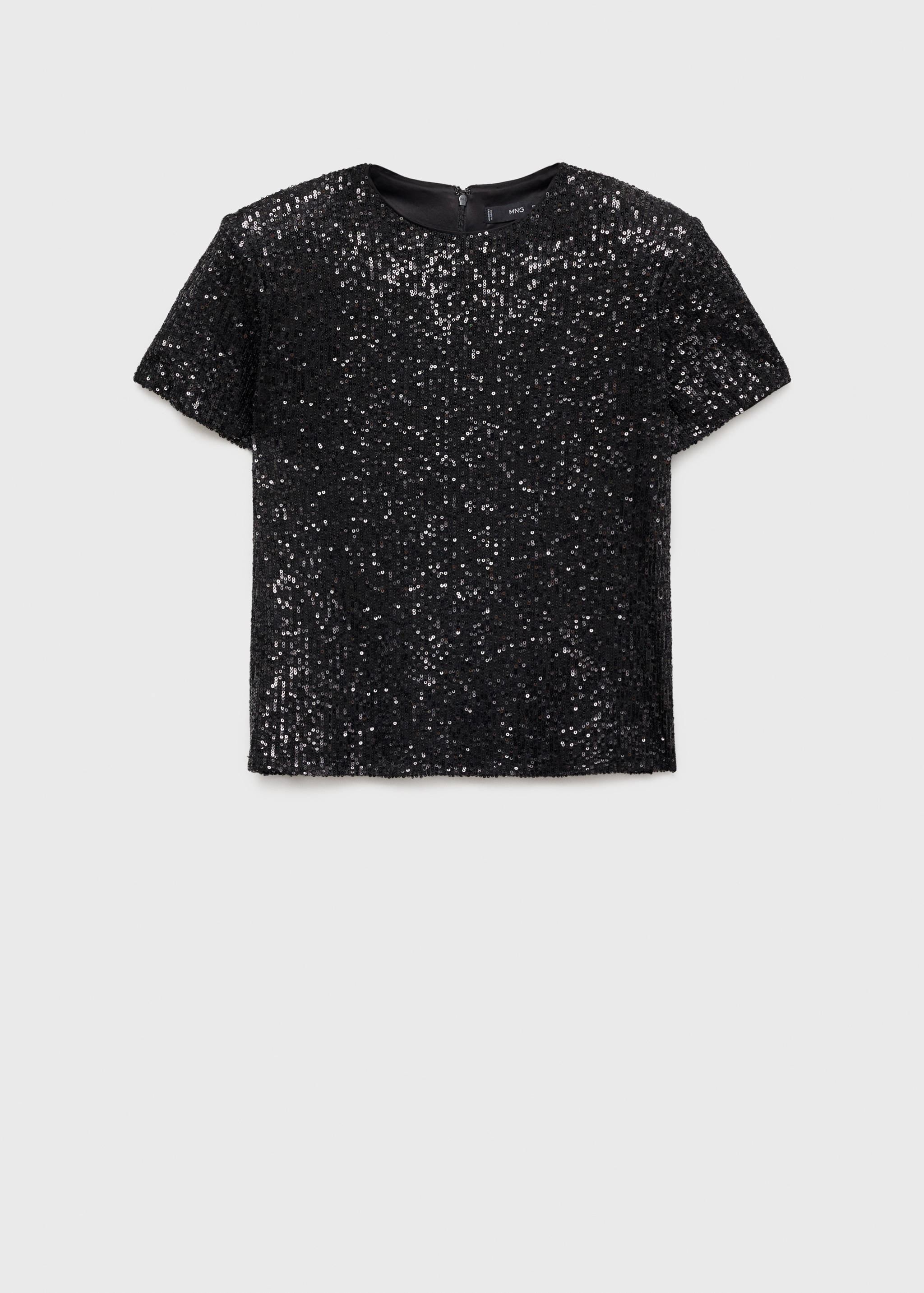 Short-sleeved sequined t-shirt - Article without model