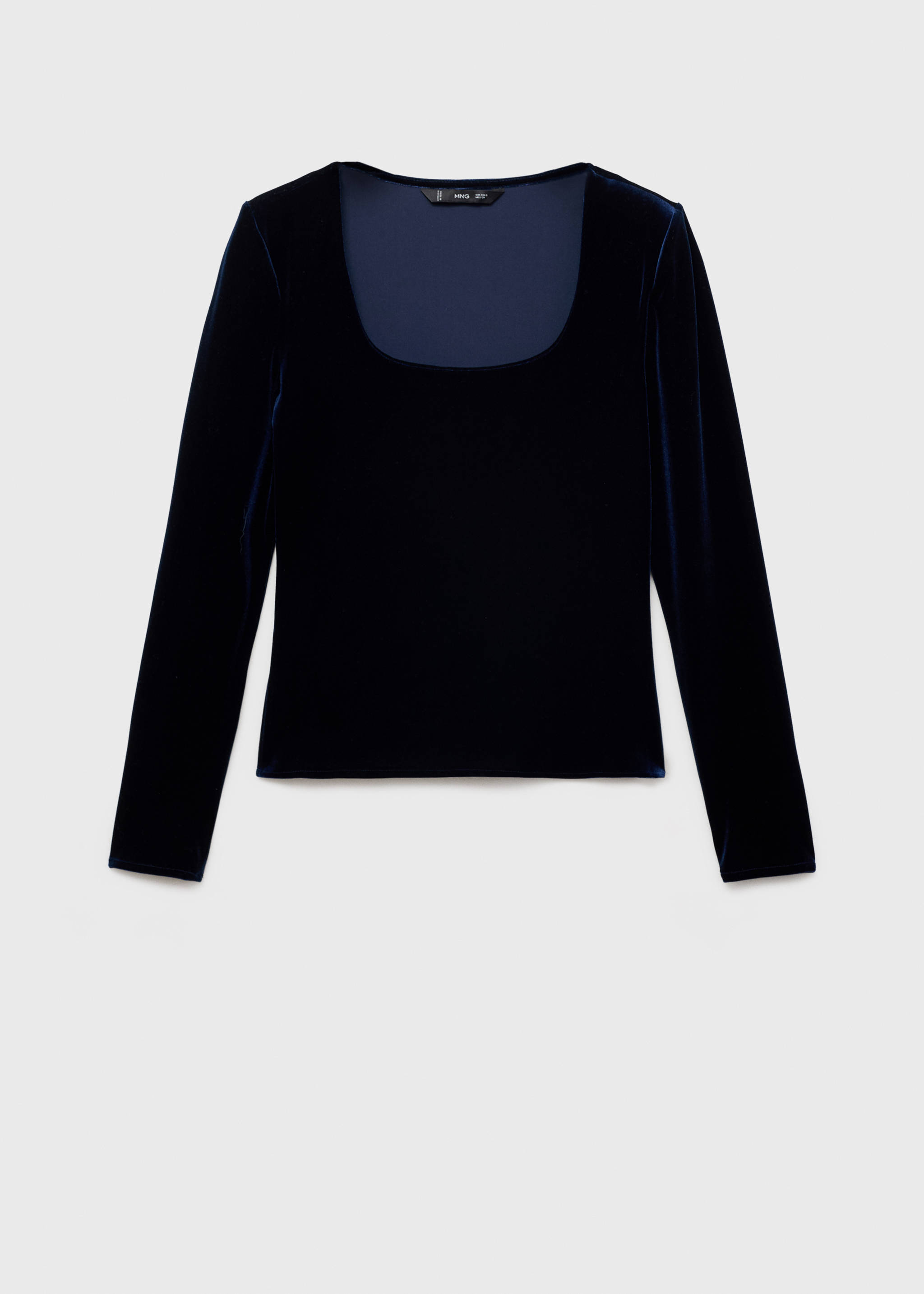 Low-cut velvet t-shirt - Article without model