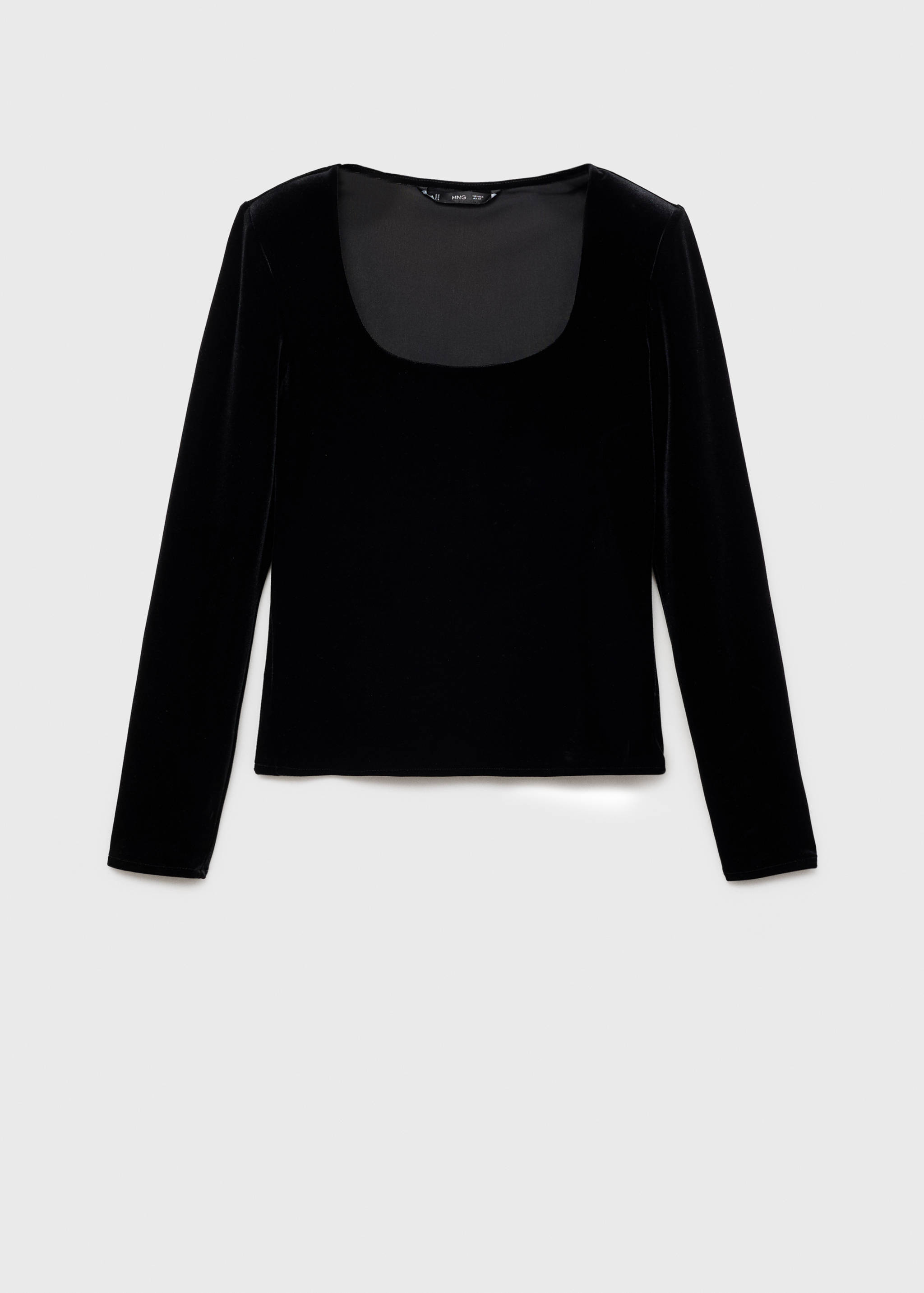 Low-cut velvet t-shirt - Article without model