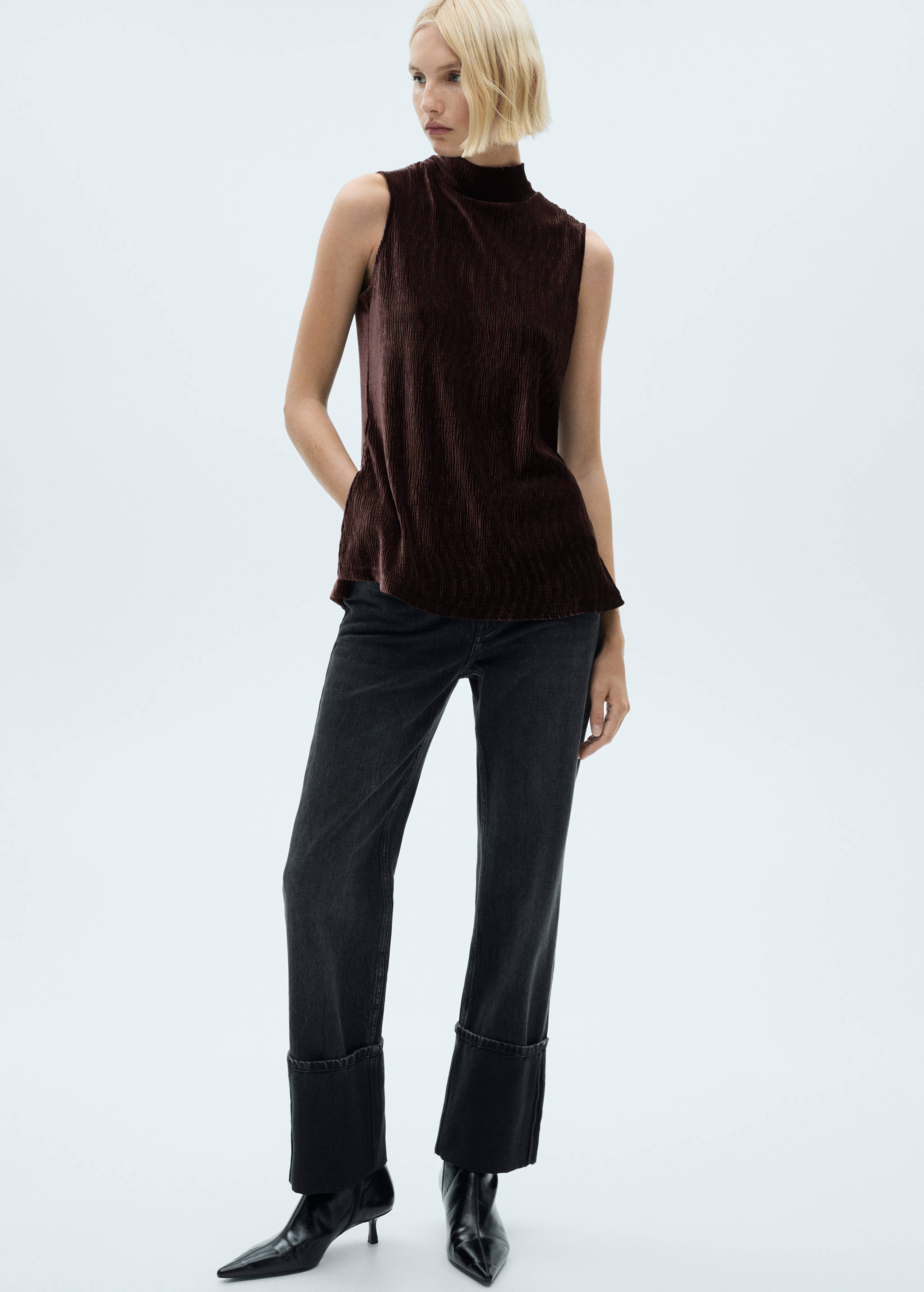 Perkins neck velvet top - Details of the article 2