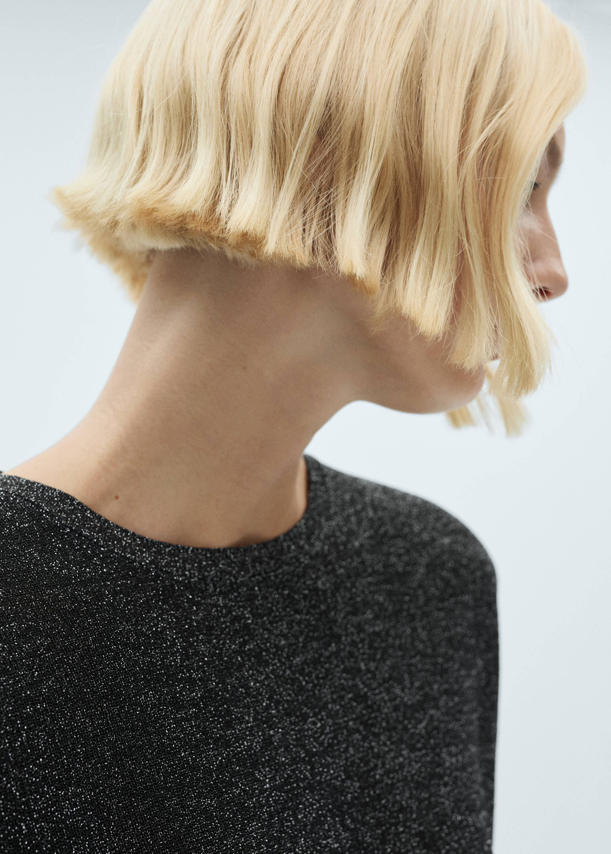 Crewneck lurex sweater - Details of the article 1