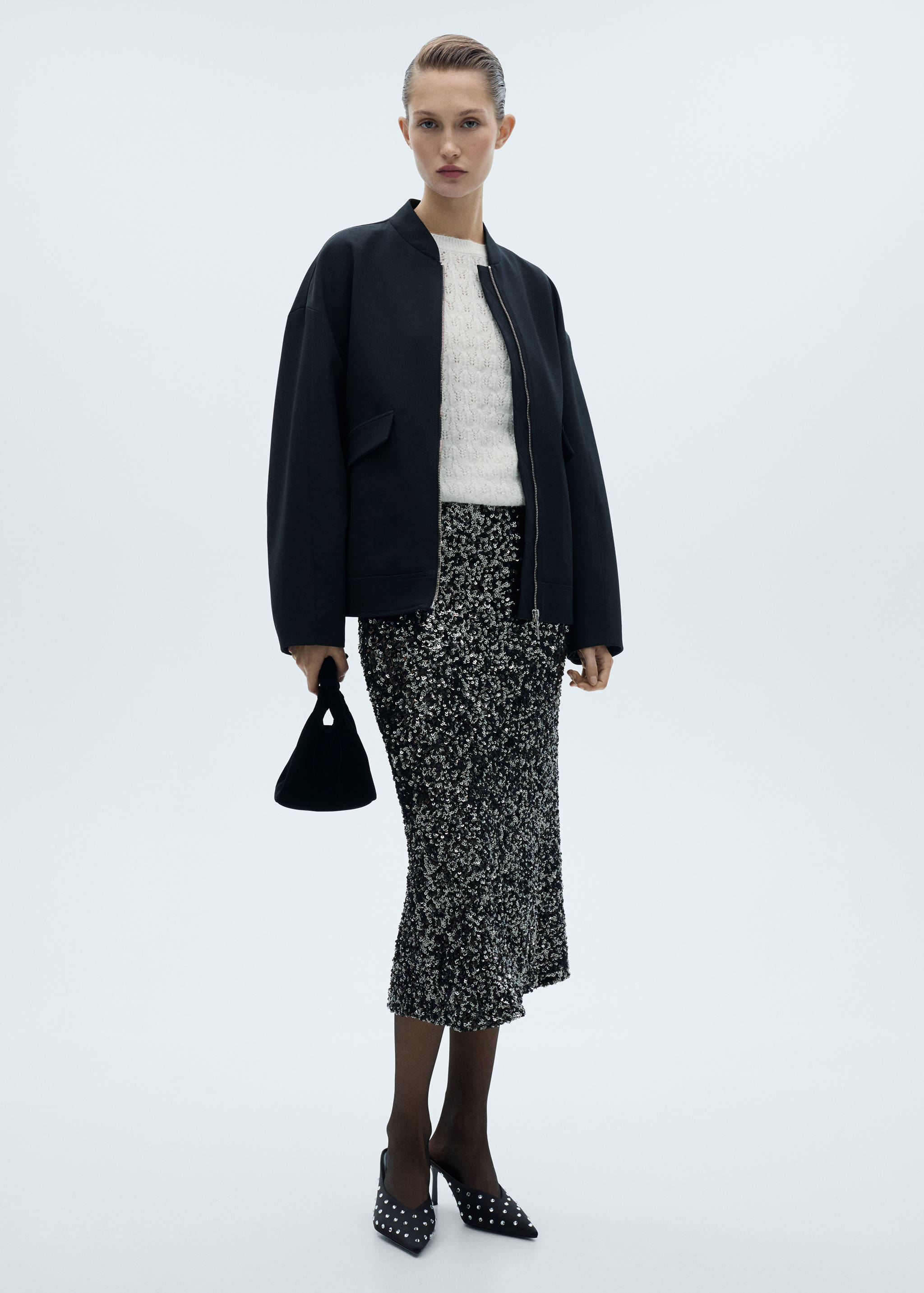 Jersey calado detalles lúrex - Plano general