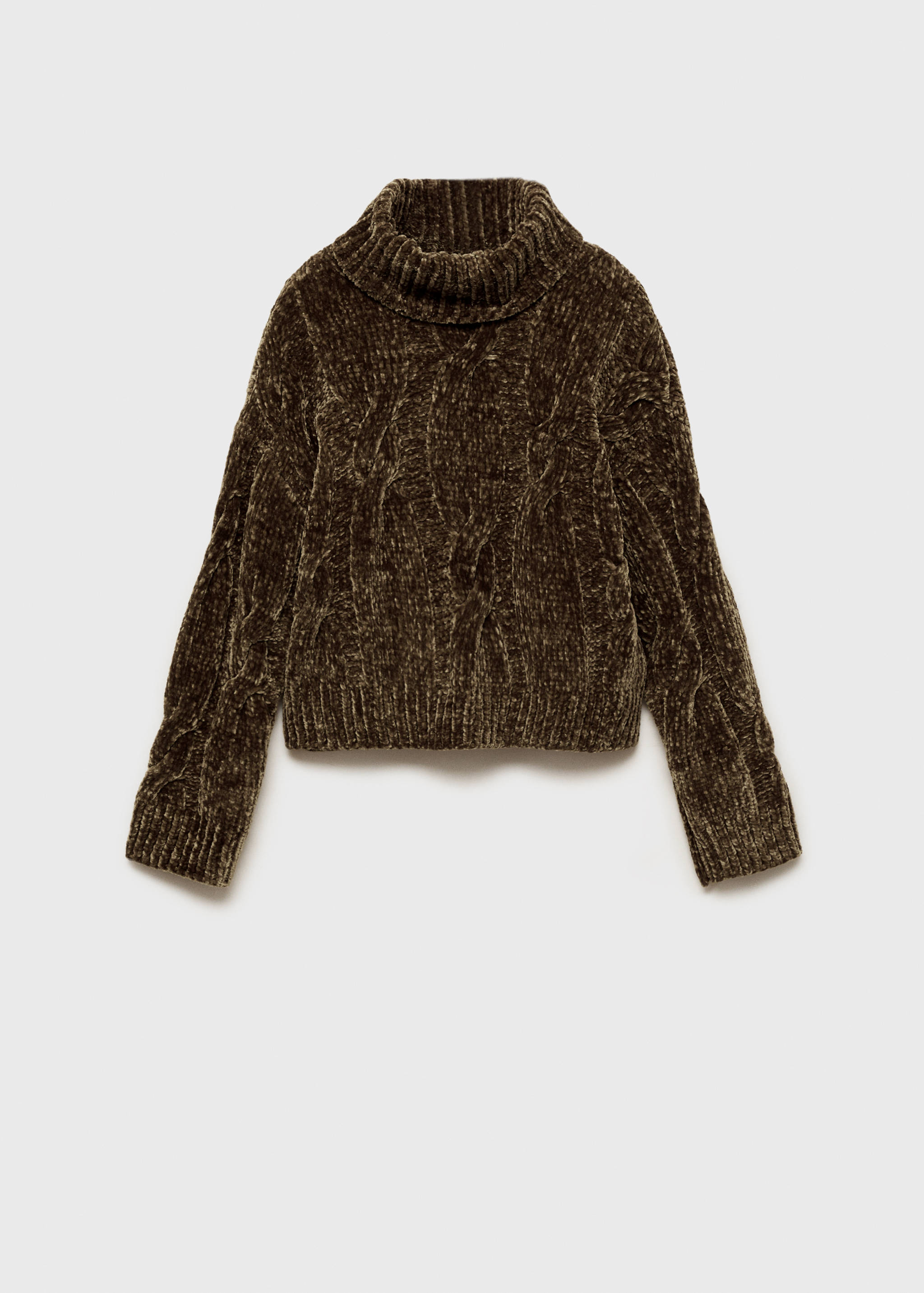 high neck Braided chenille sweater - Article without model