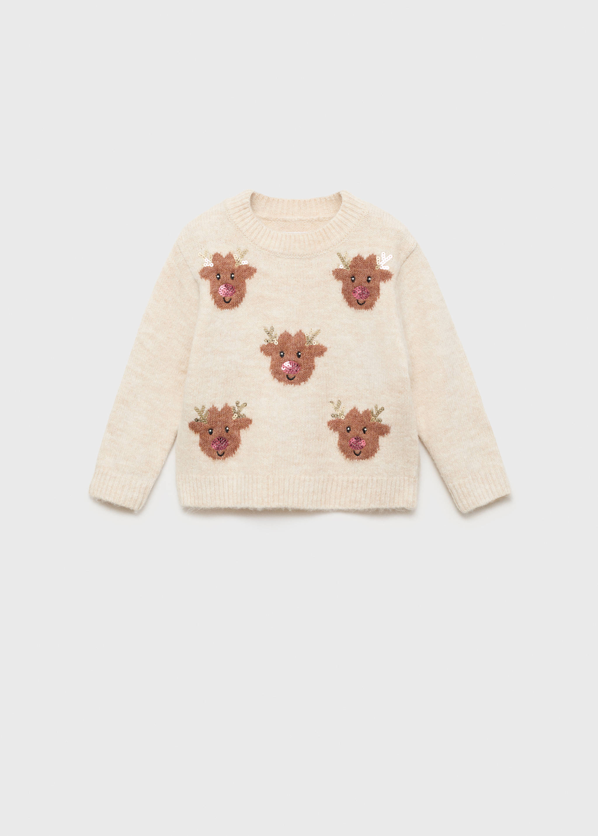 Reindeer print knitted sweater - Article without model
