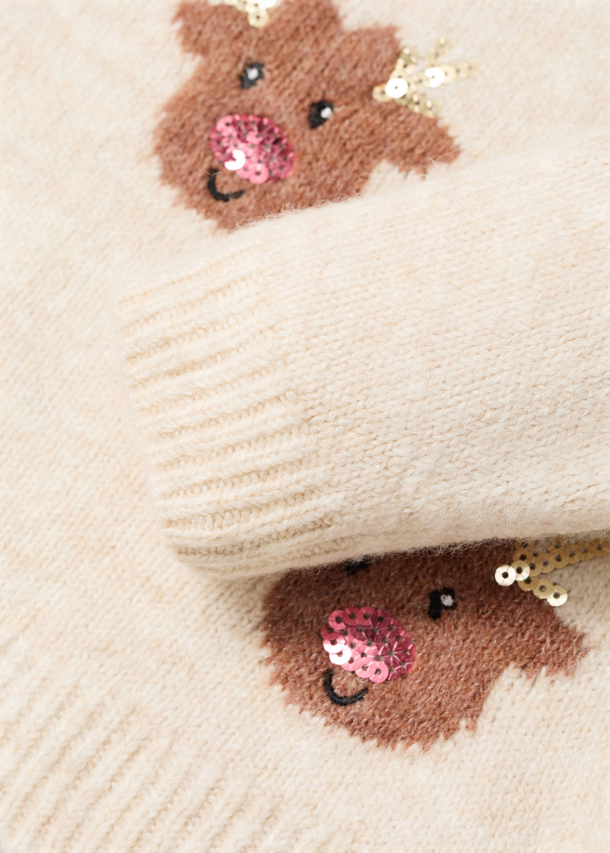 Reindeer print knitted sweater - Details of the article 0