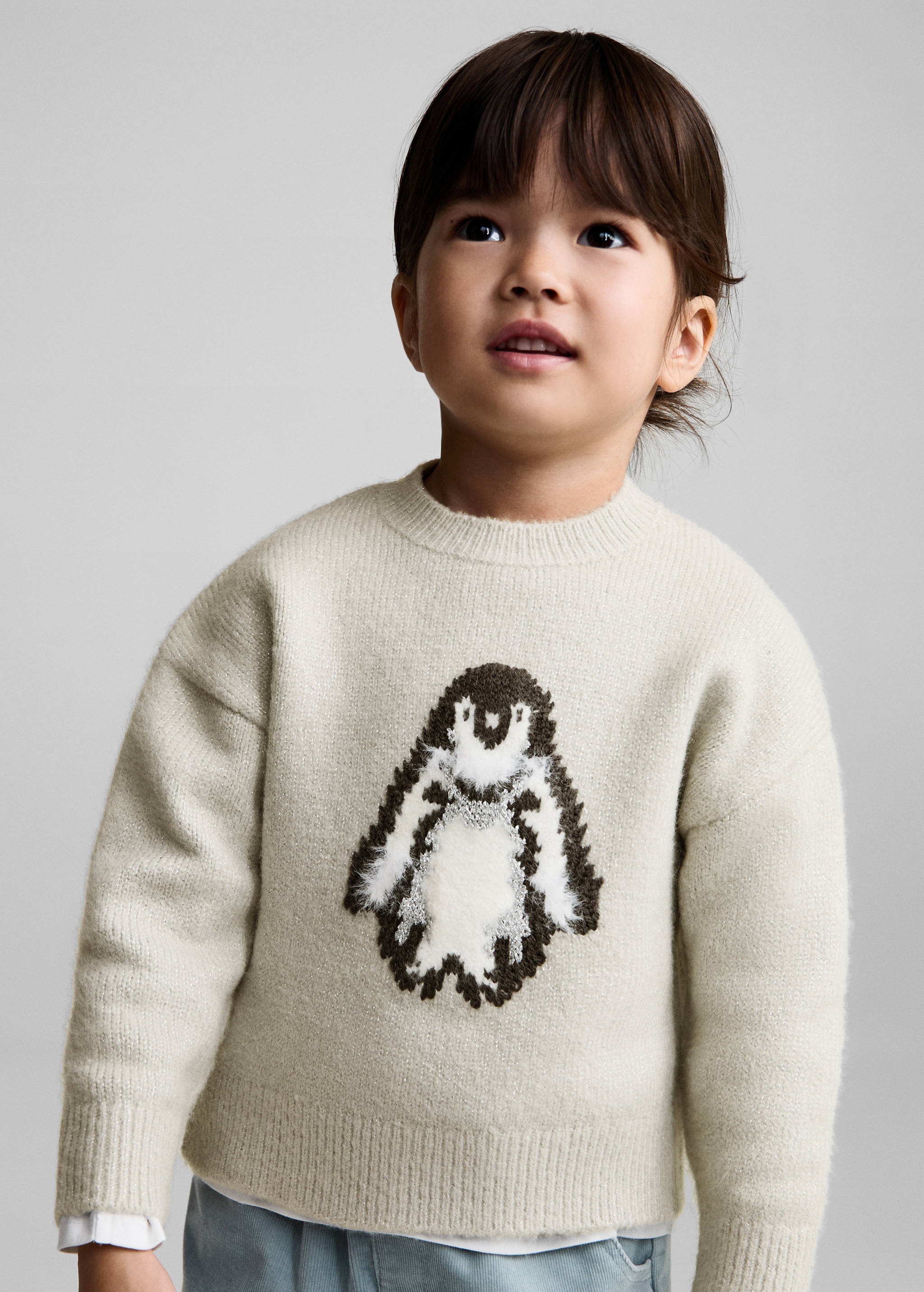 Penguin embroidered knit sweater - Details of the article 1
