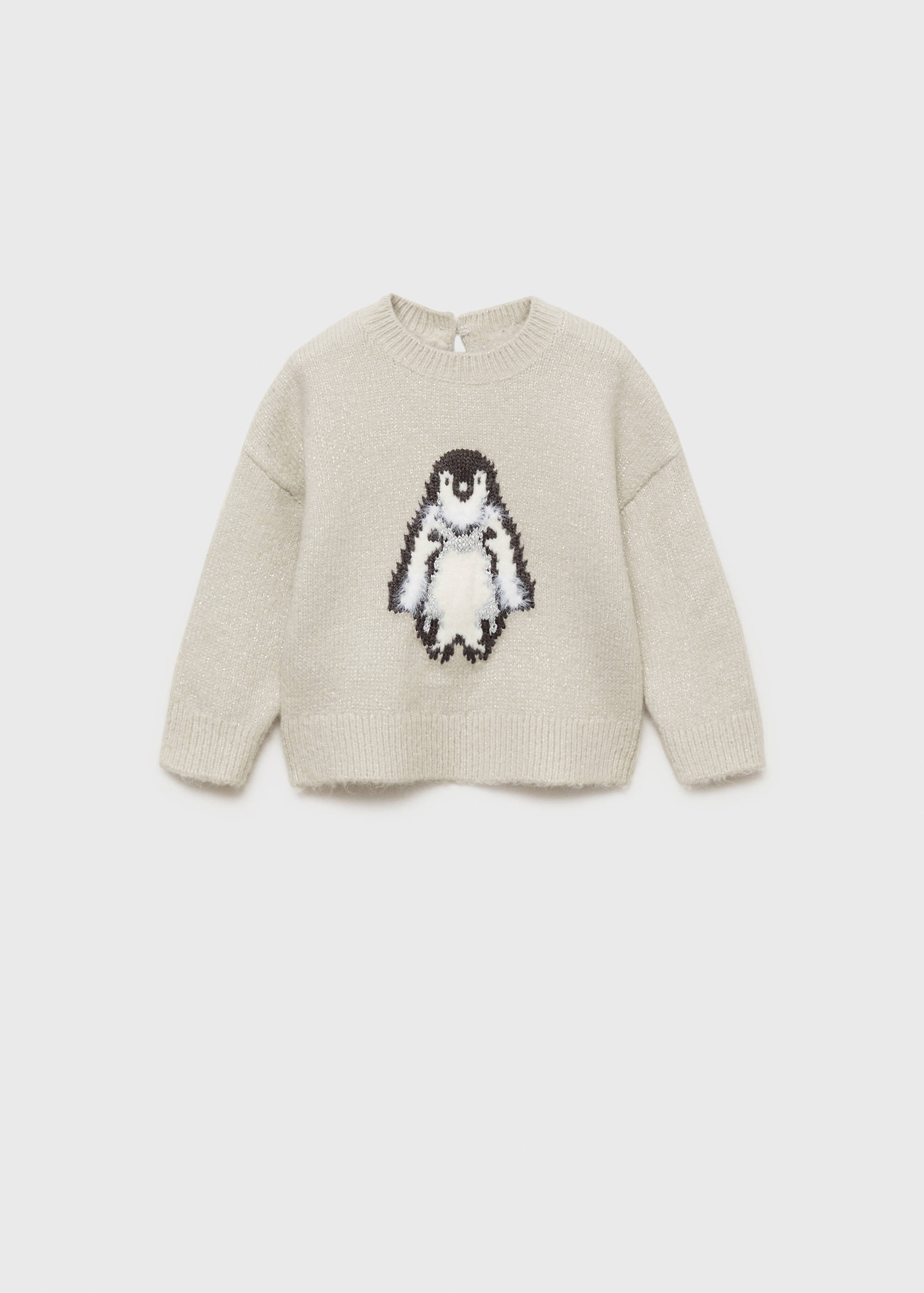 Penguin embroidered knit sweater - Article without model