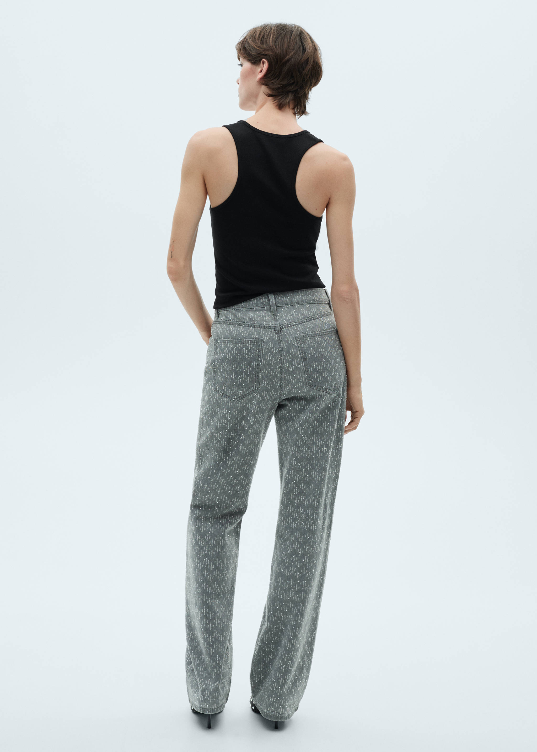 Top cotó tirants amples - Revers de l'article