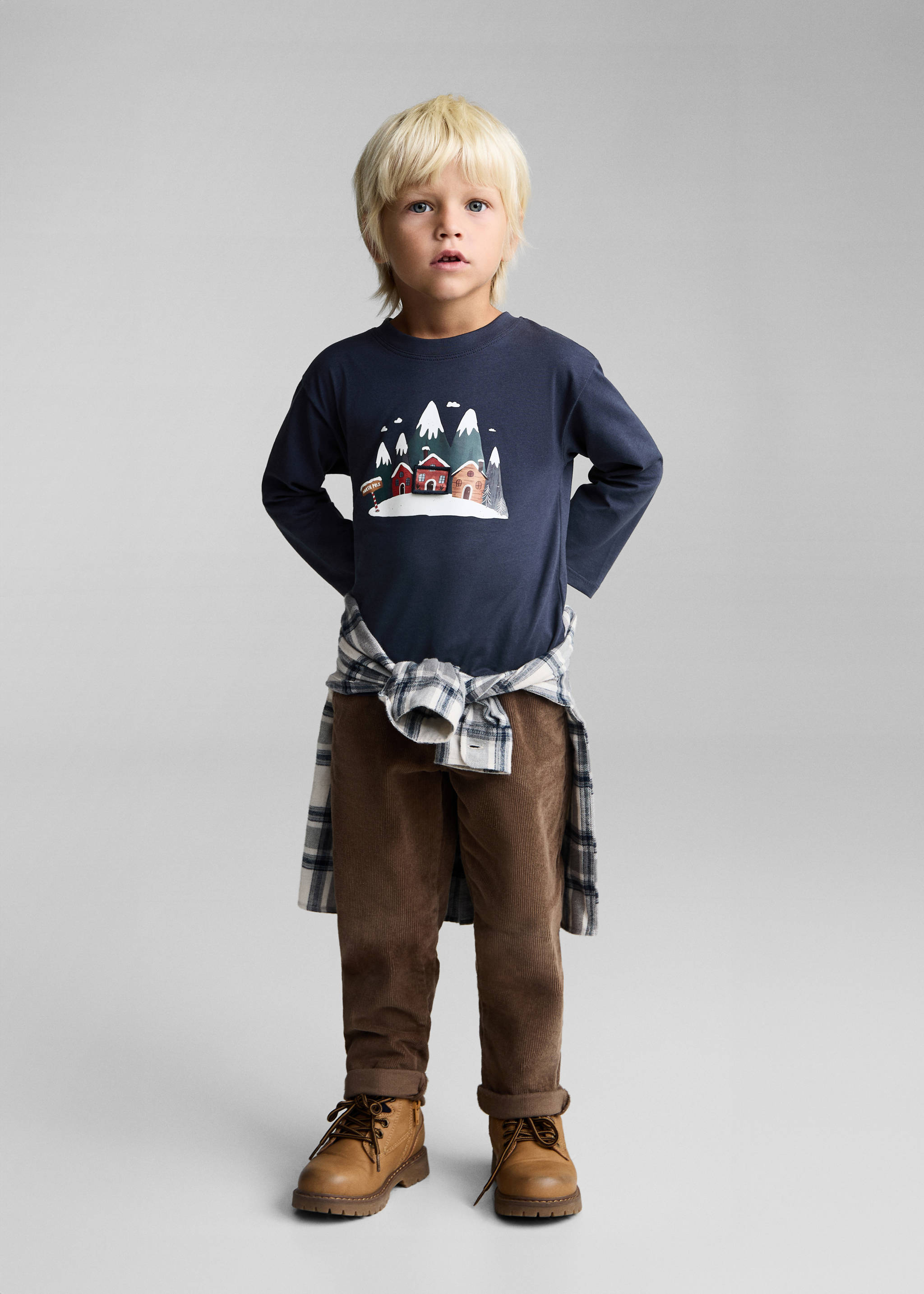 Christmas-print t-shirt - General plane