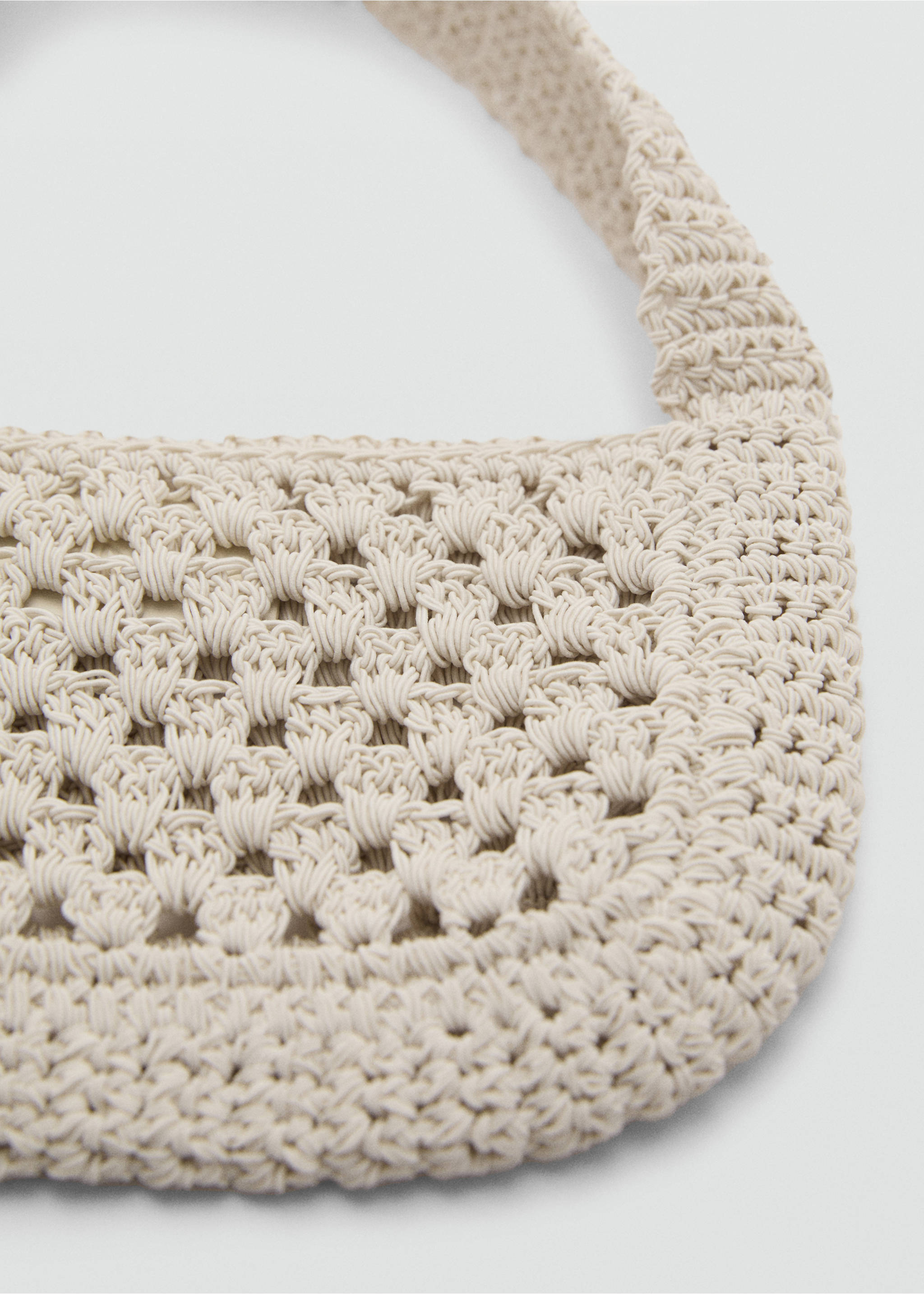 Bolso mano crochet - Detalle del artículo 1, Crudo. Ref: 77010246-00.