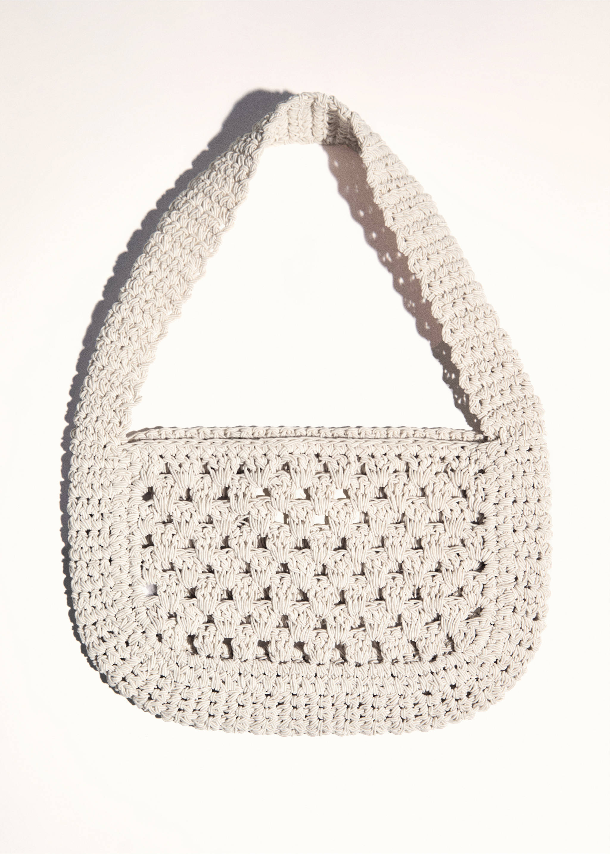 Bolso mano crochet - Detalle del artículo 5, Crudo. Ref: 77010246-00.