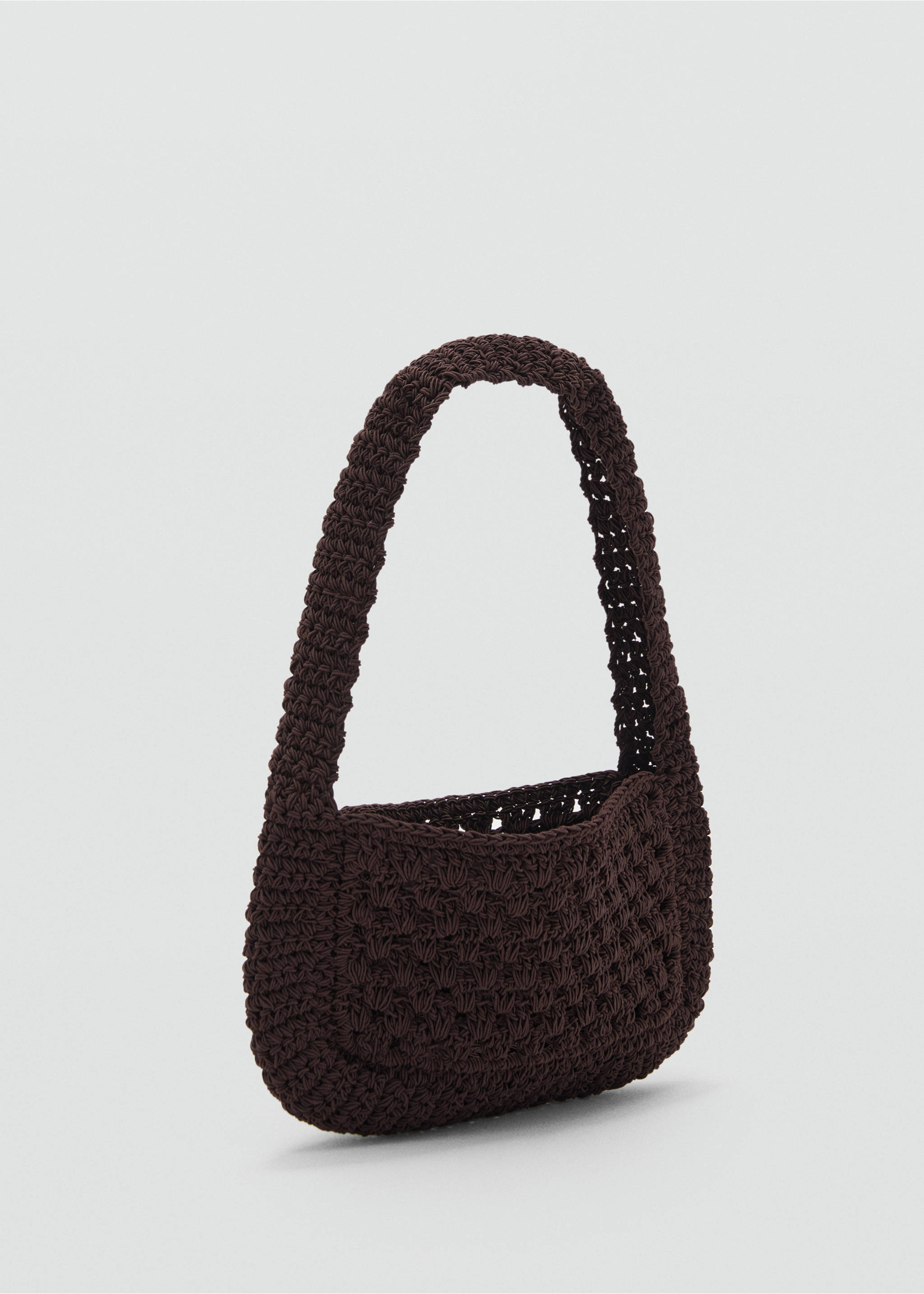 Bolso mano crochet - Plano medio, Chocolate. Ref: 77010246-00.