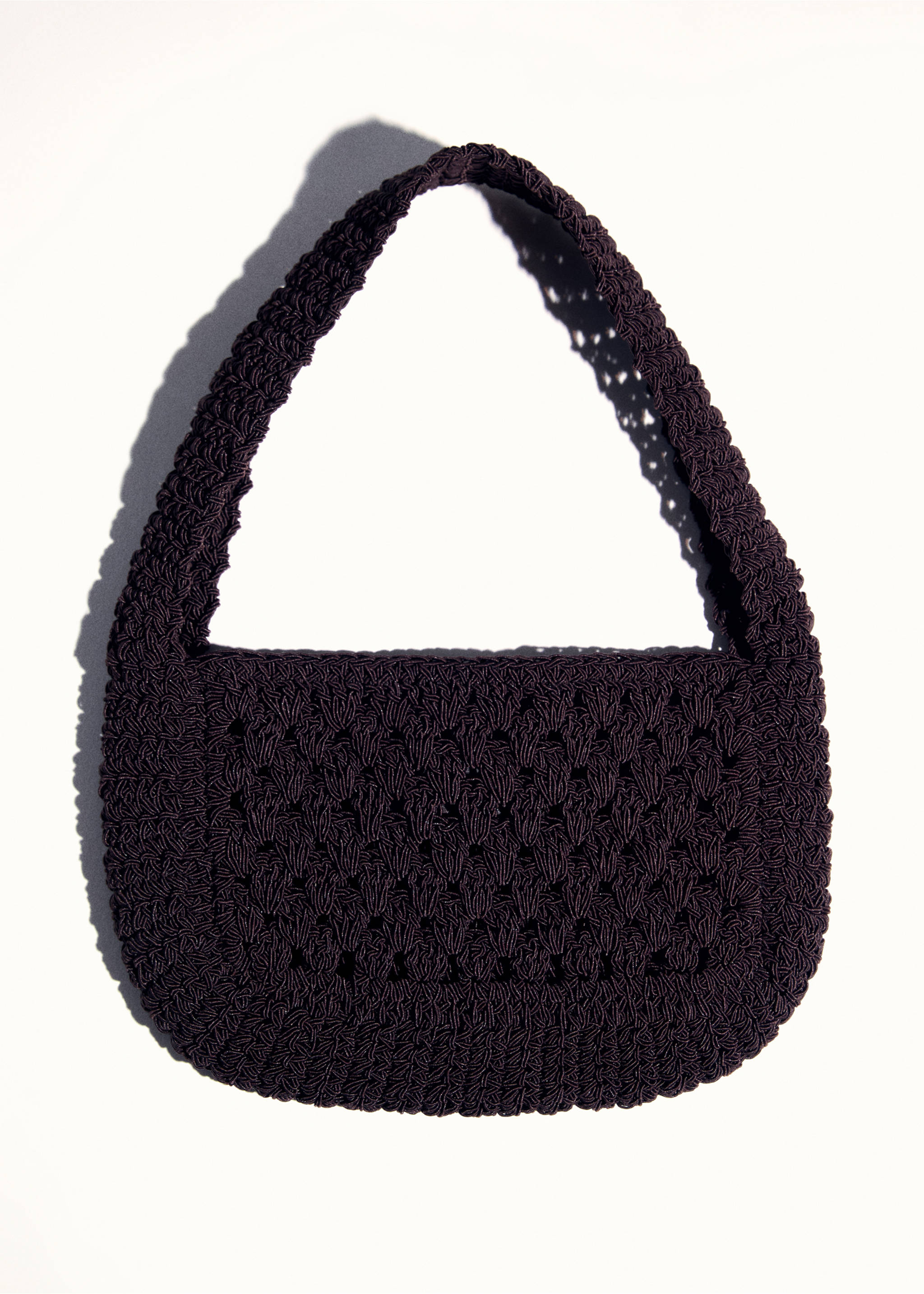 Bolso mano crochet - Detalle del artículo 5, Chocolate. Ref: 77010246-00.