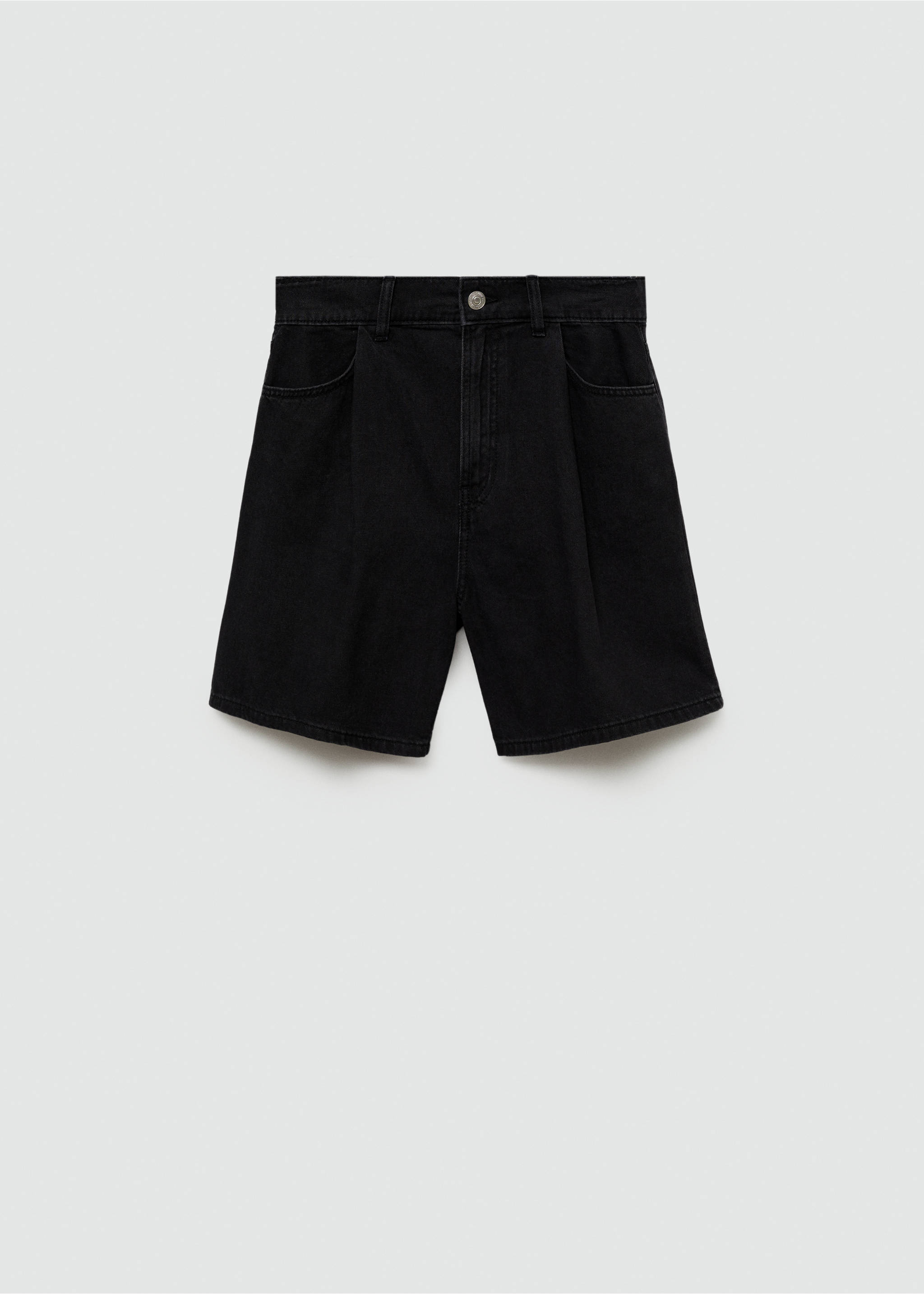 Shorts vaqueros rectos - Artículo sin modelo, Denim negro. Ref: 77010256-00.