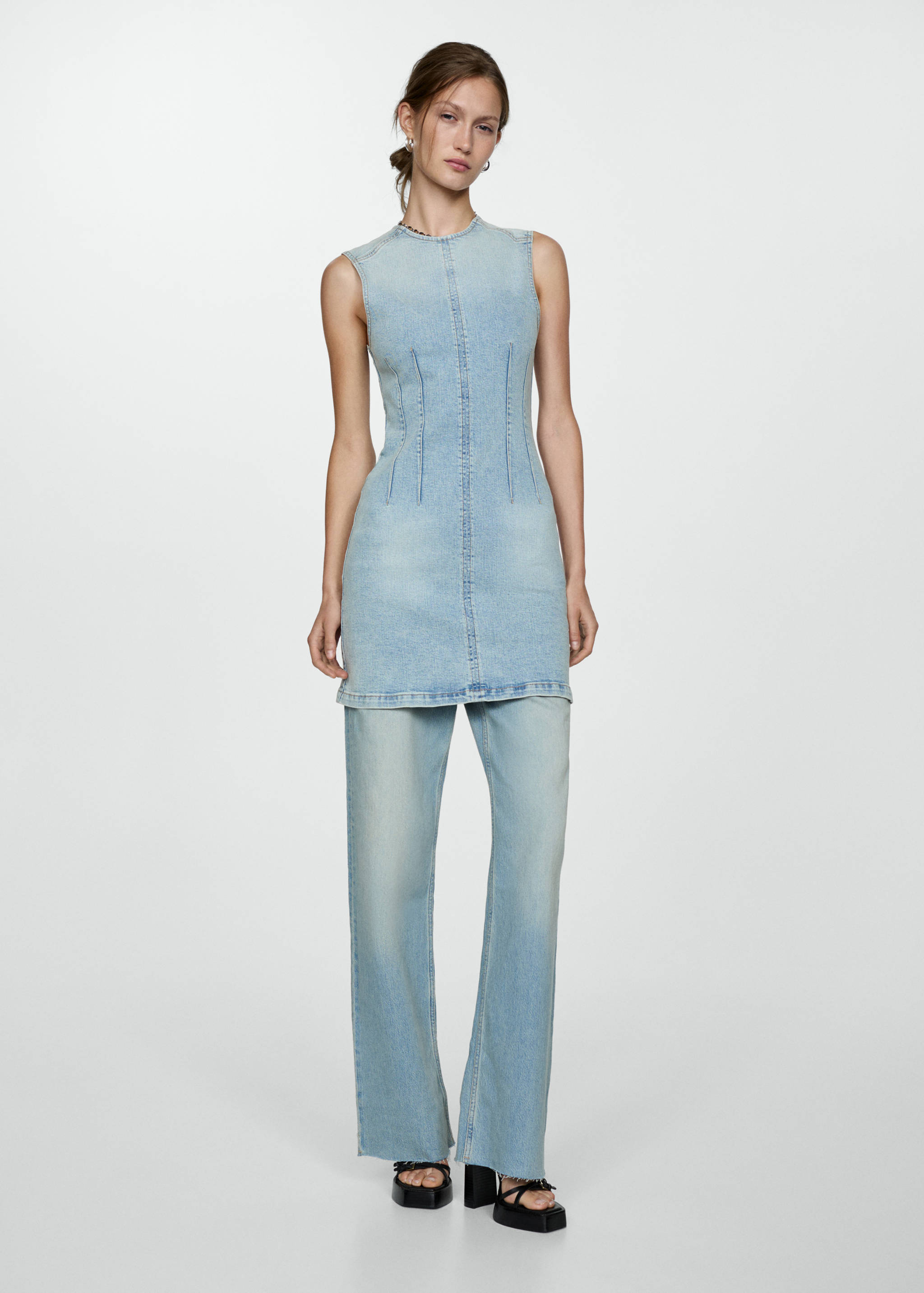 Platform leather sandals - General plane