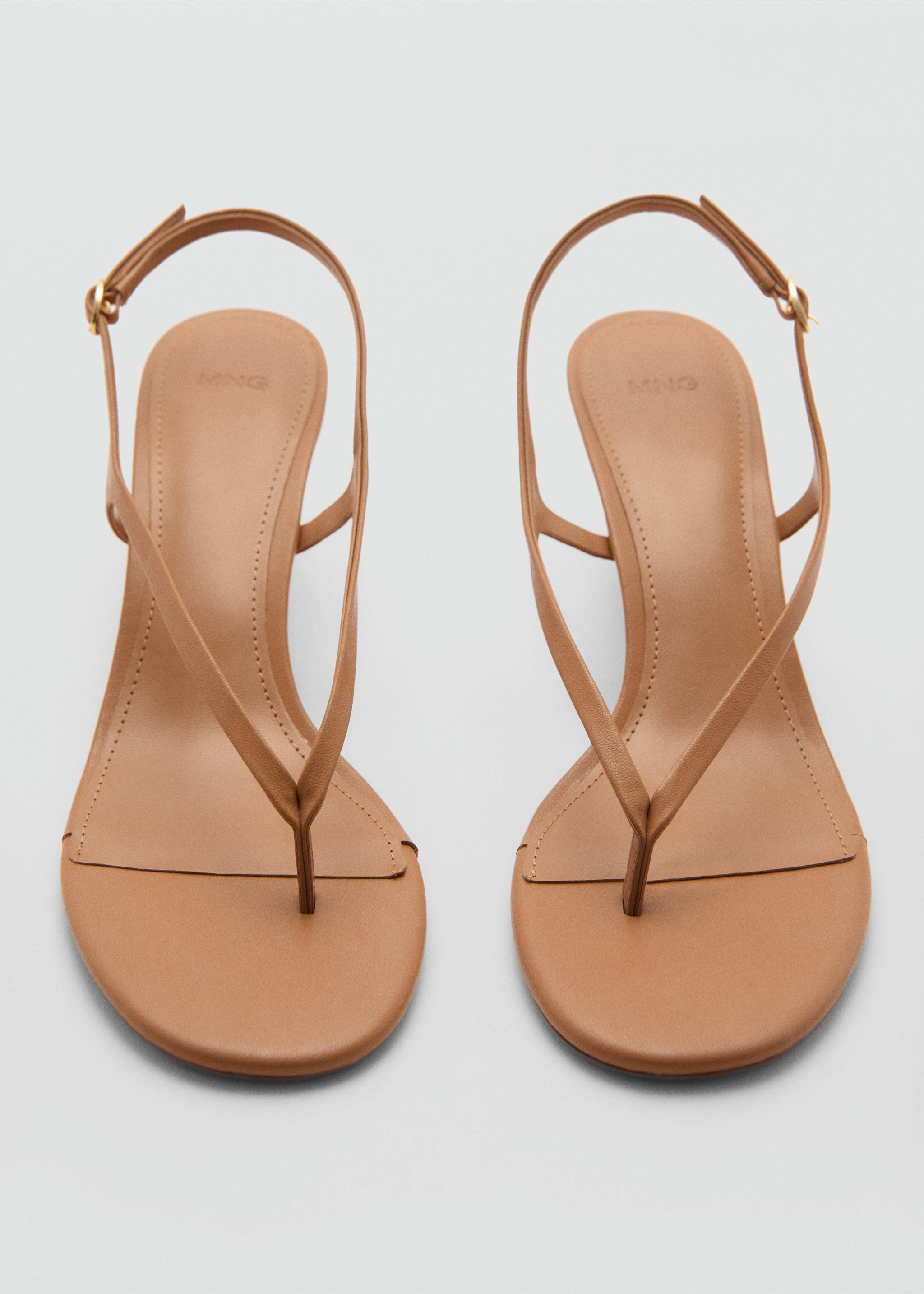 Sandales talon kitten heel - Détail de l'article 2, Marron moyen. Ref: 77010269-00.