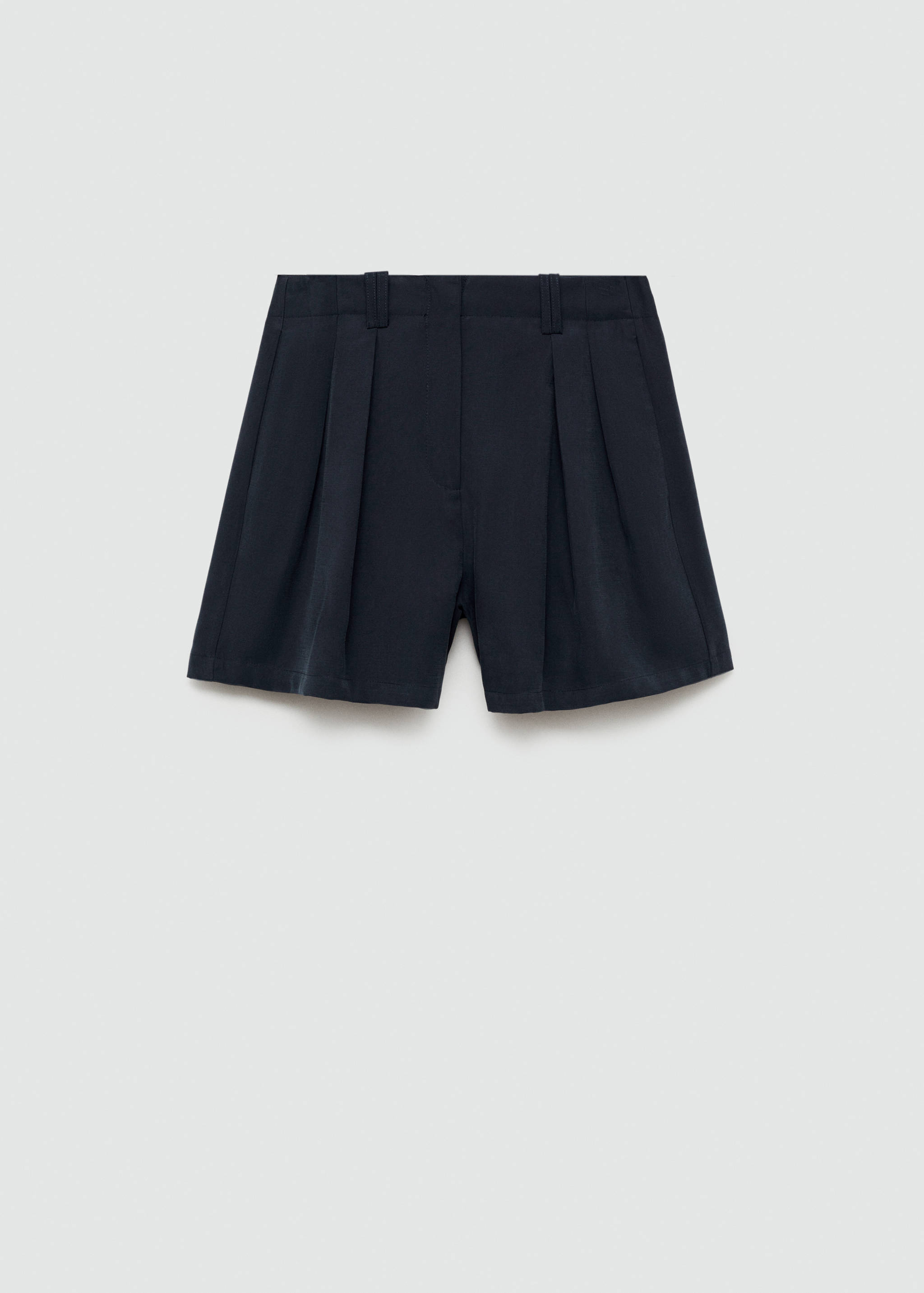 Pleated mid-rise shorts - Article without model