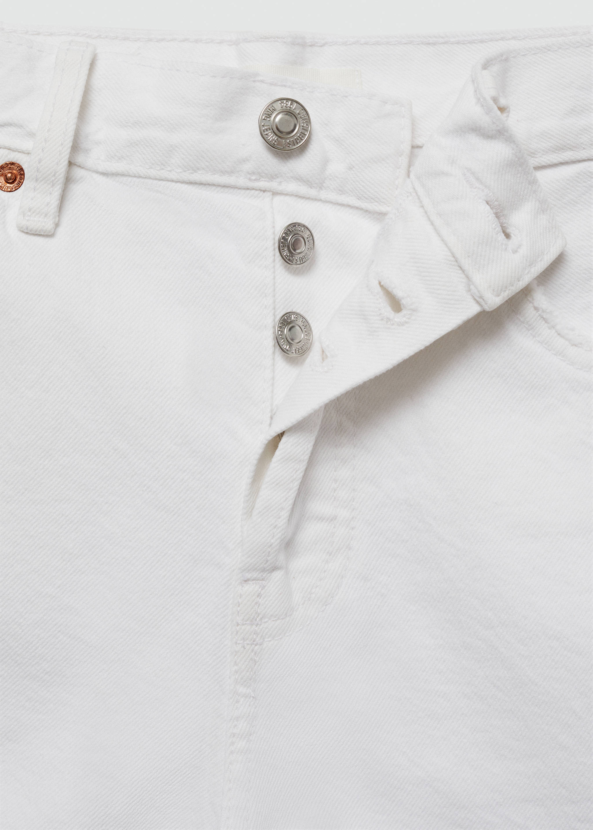 Denim shorts with frayed hem - Details of the article 8