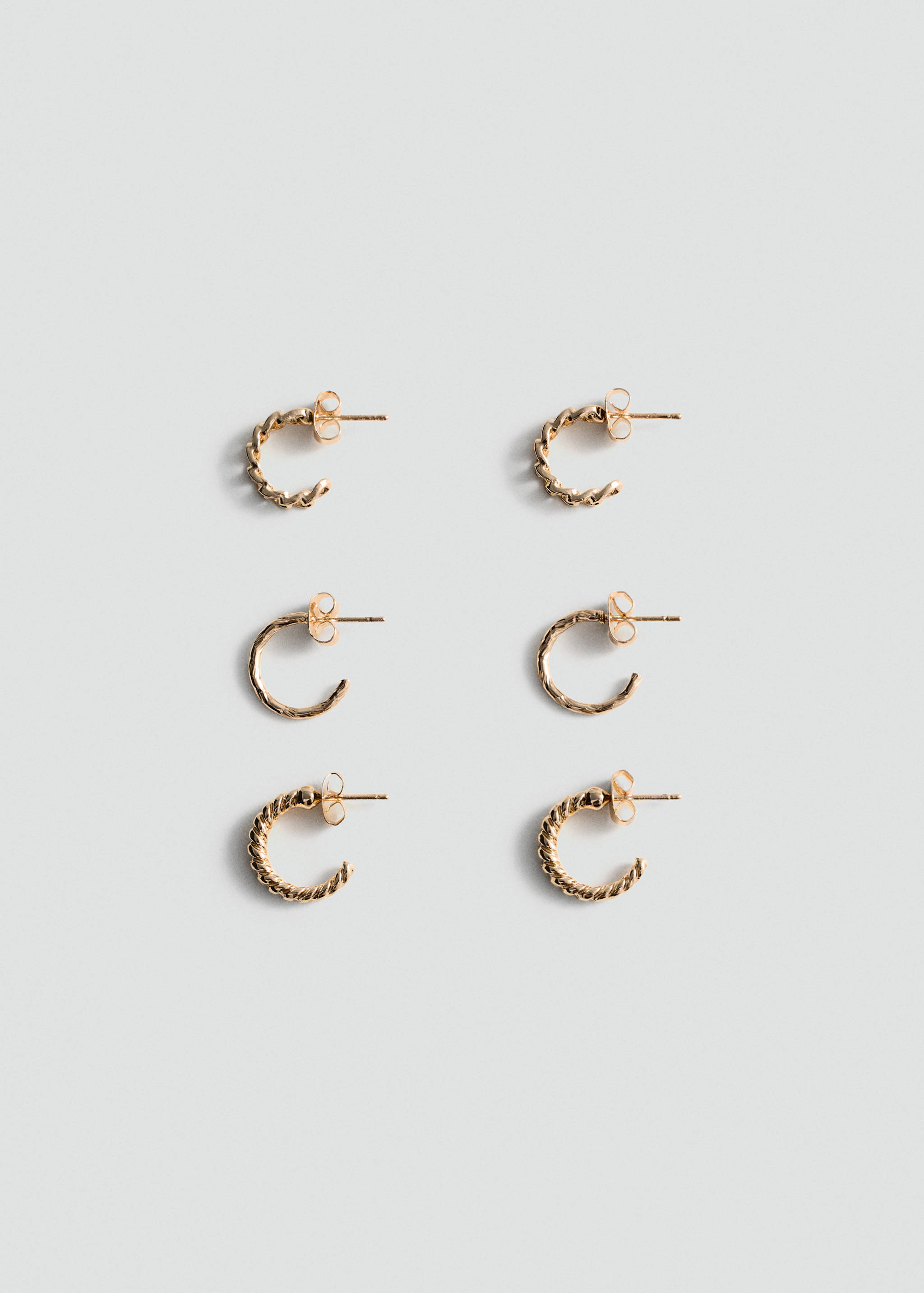 Pack of 3 hoop earrings - Article without model