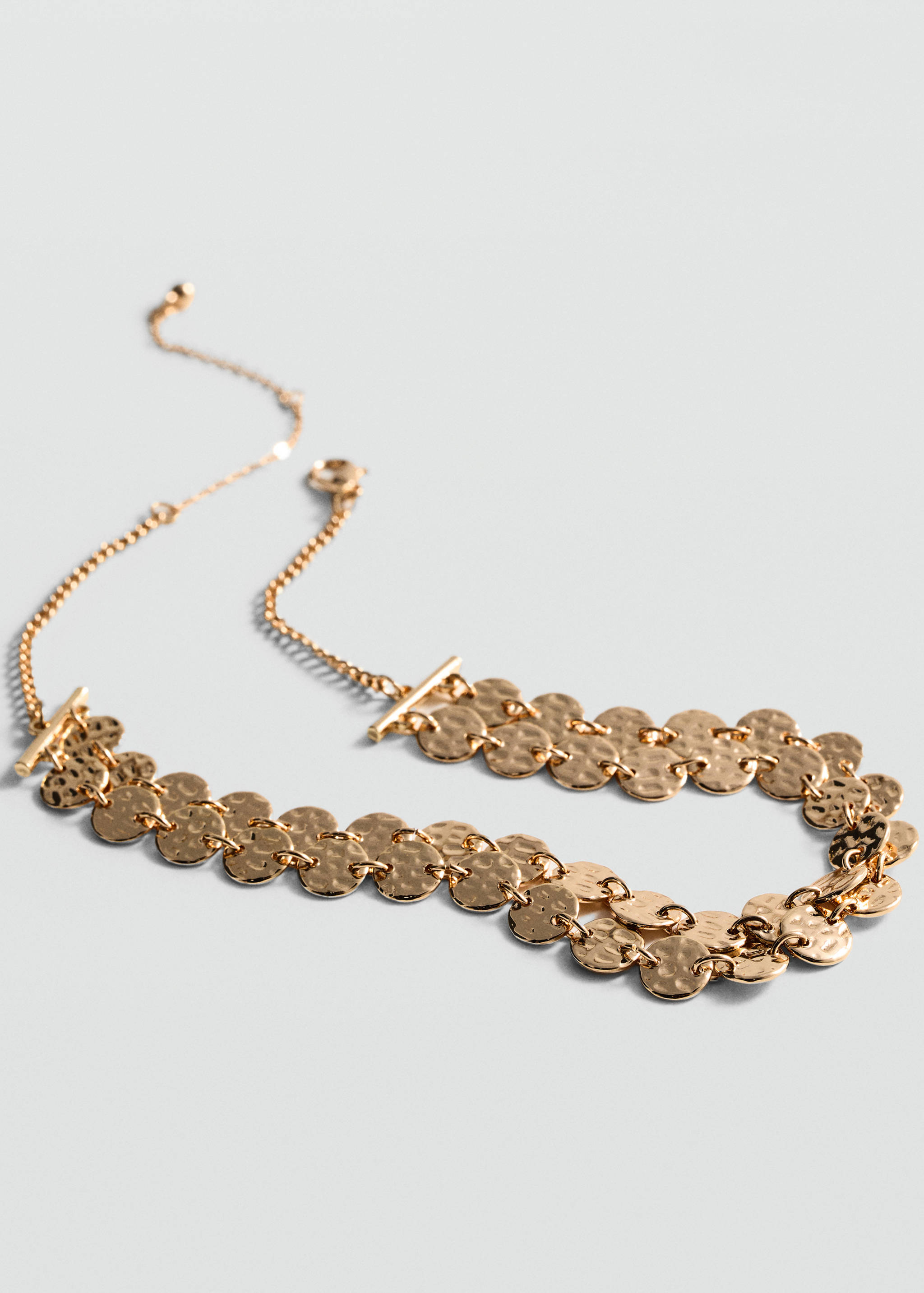 Collier chaîne perles - Plan moyen