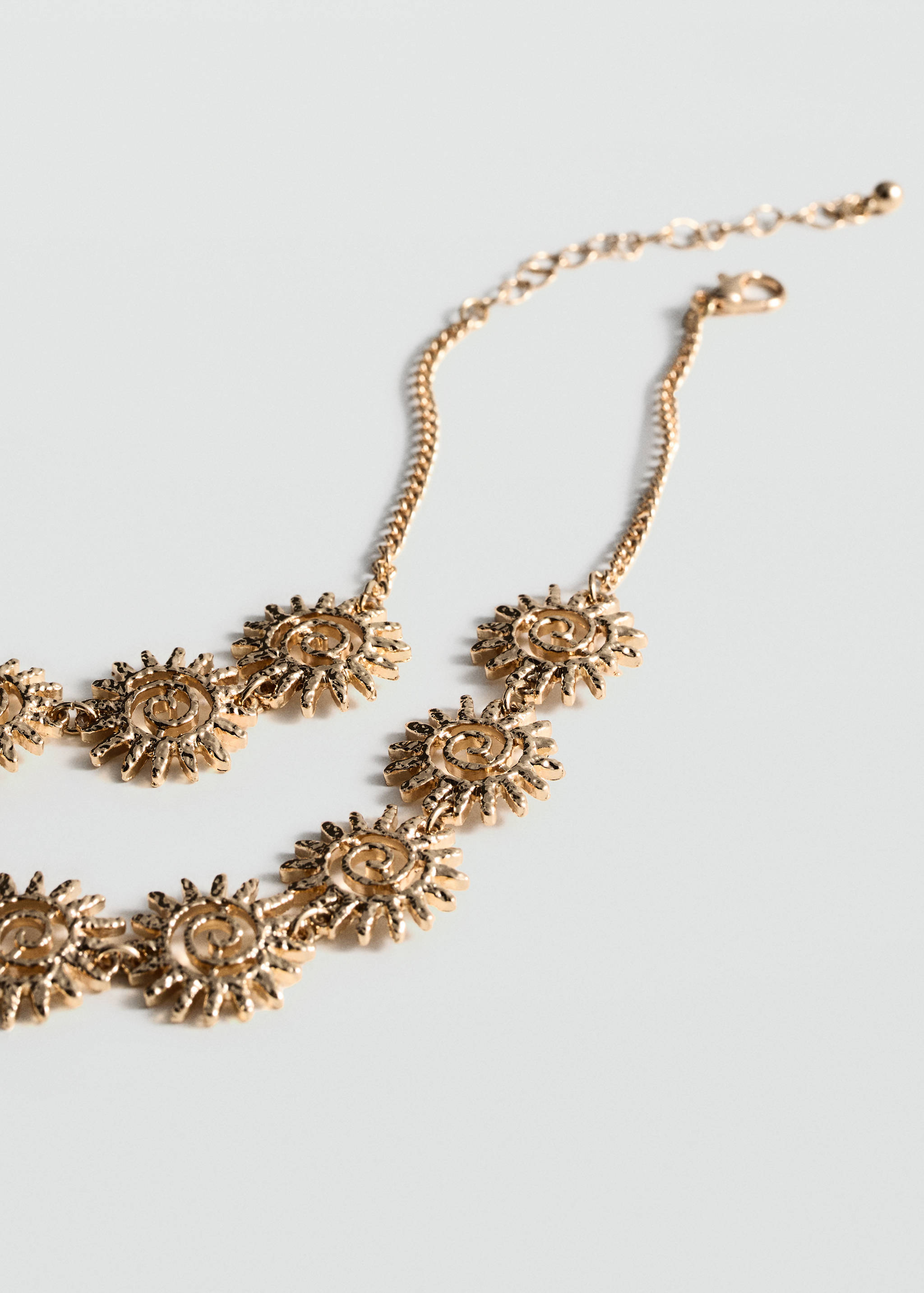 Sun bead necklace - Medium plane