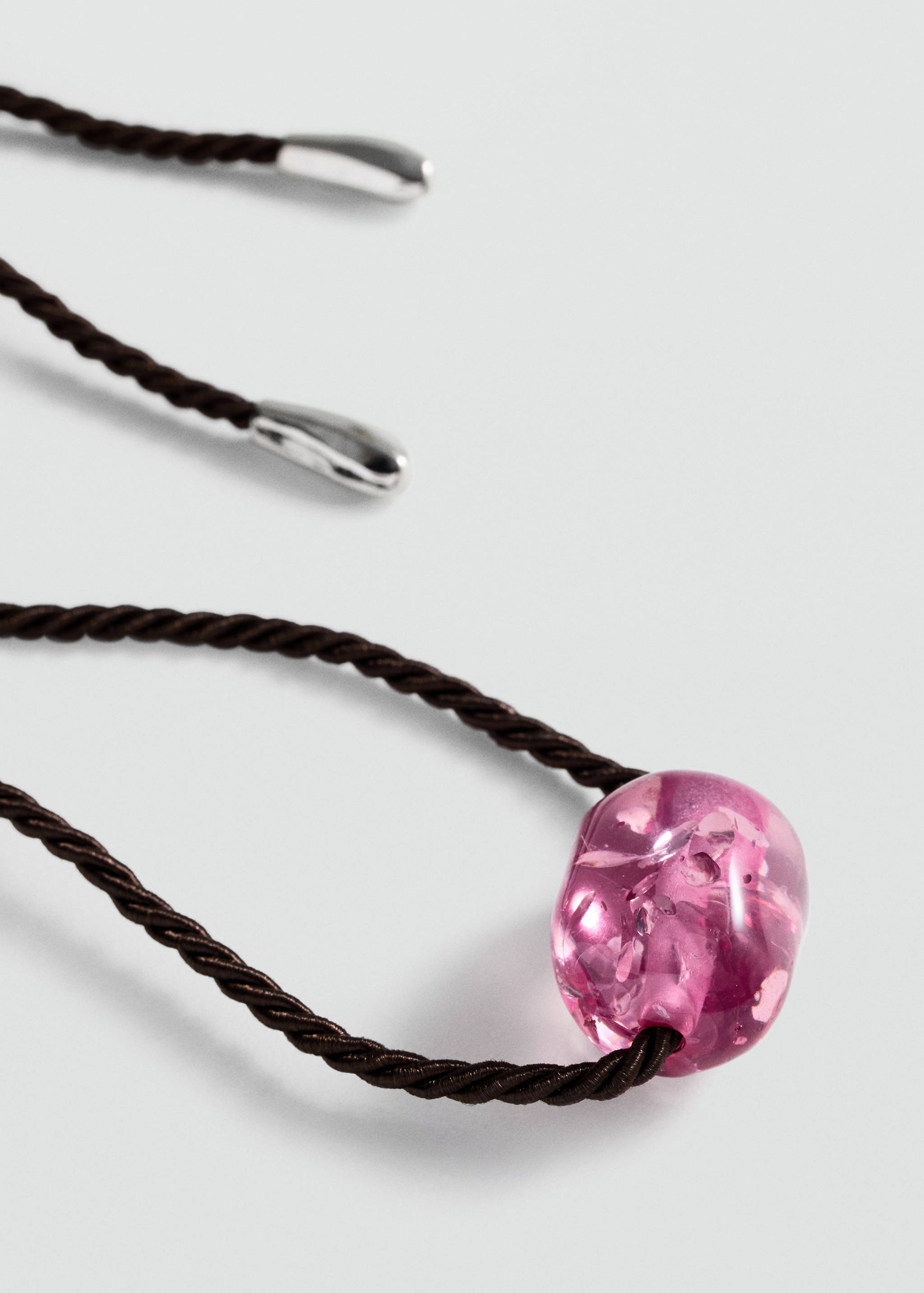 Beaded cord necklace - Medium plane