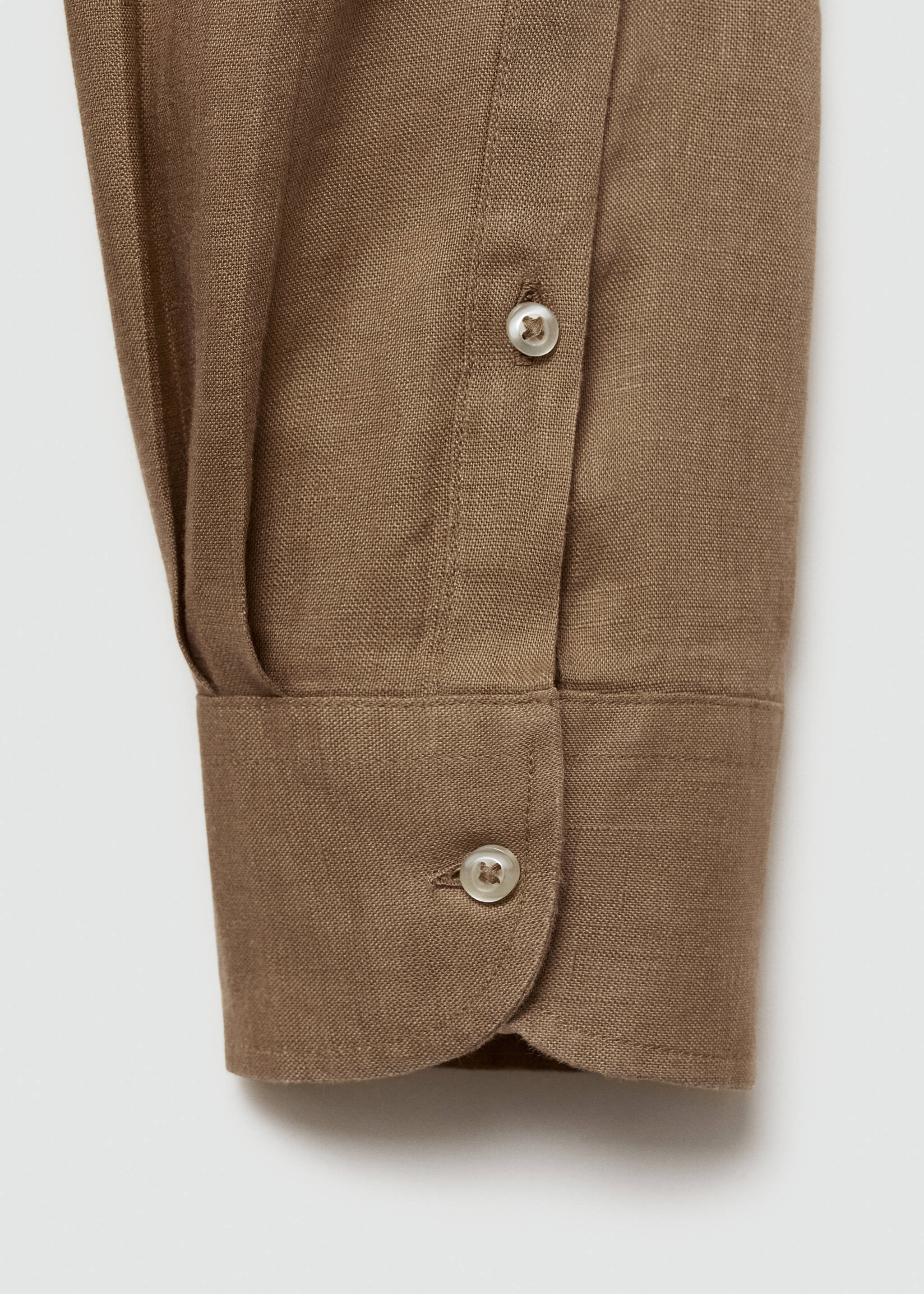 100% linen Mao collar shirt - Details of the article 0
