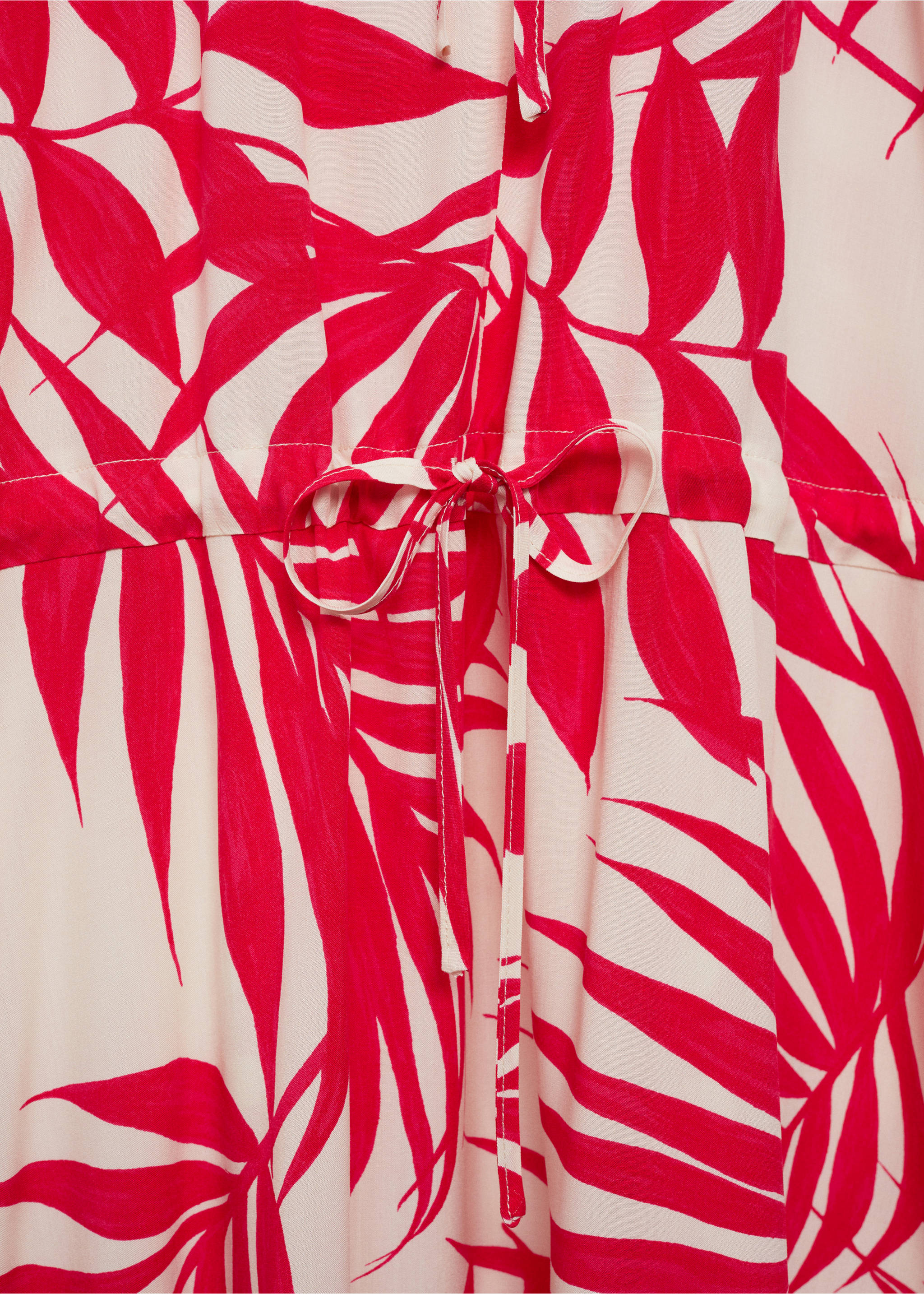 Vestido lazos estampado - Detalle del artículo 8, Rojo. Ref: 77010347-00.