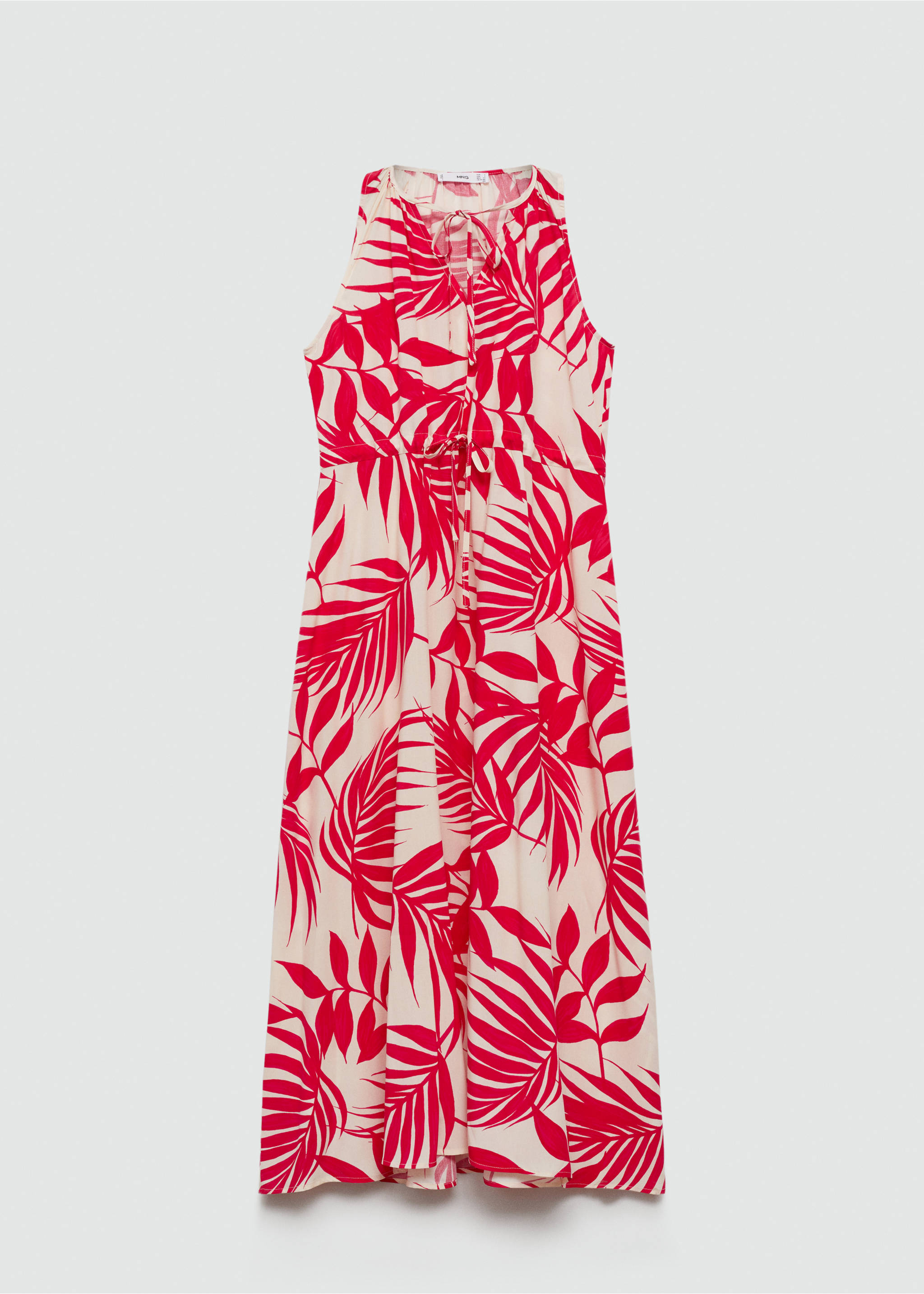 Vestido lazos estampado - Artículo sin modelo, Rojo. Ref: 77010347-00.