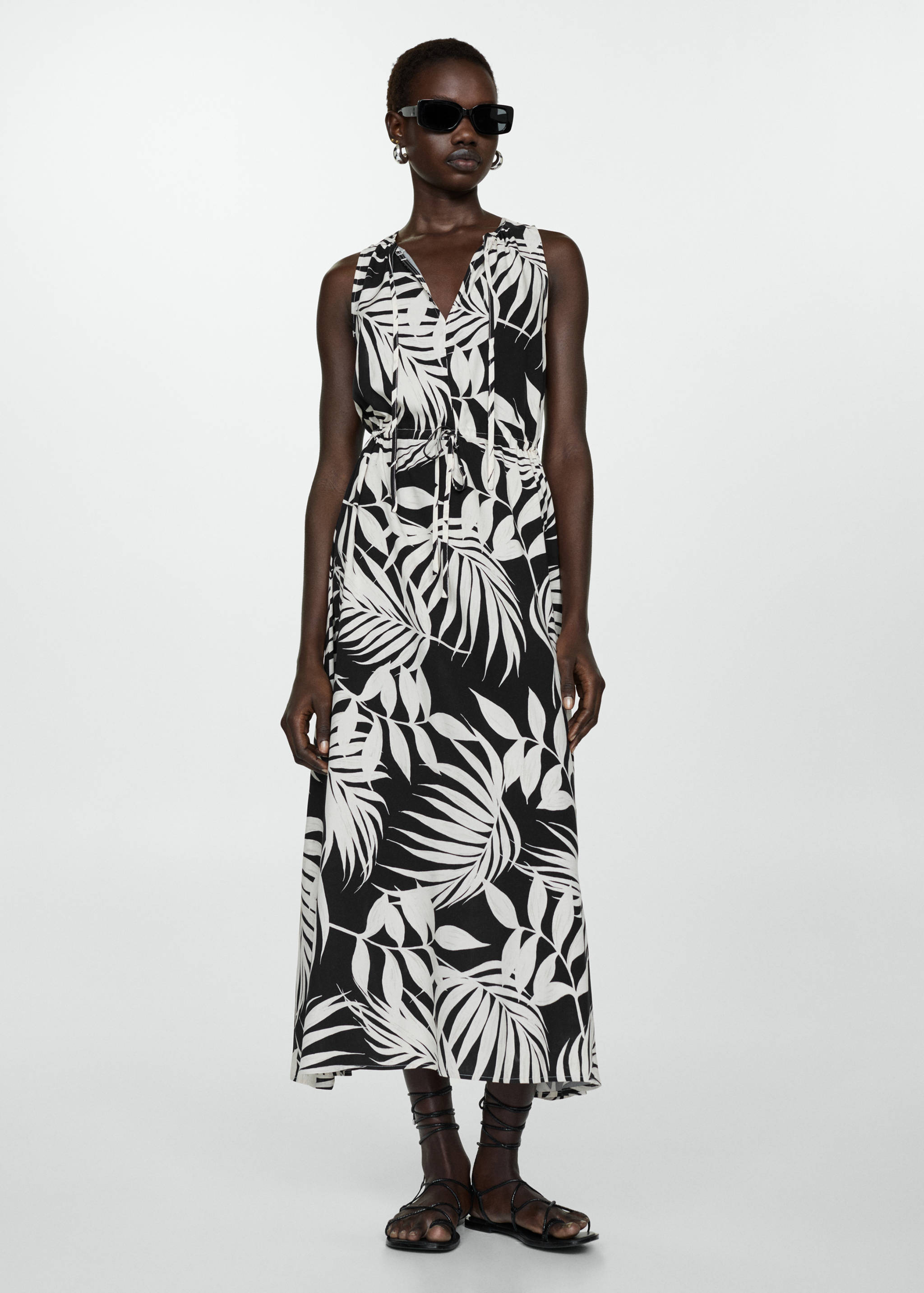 Bow printed dress - General plane