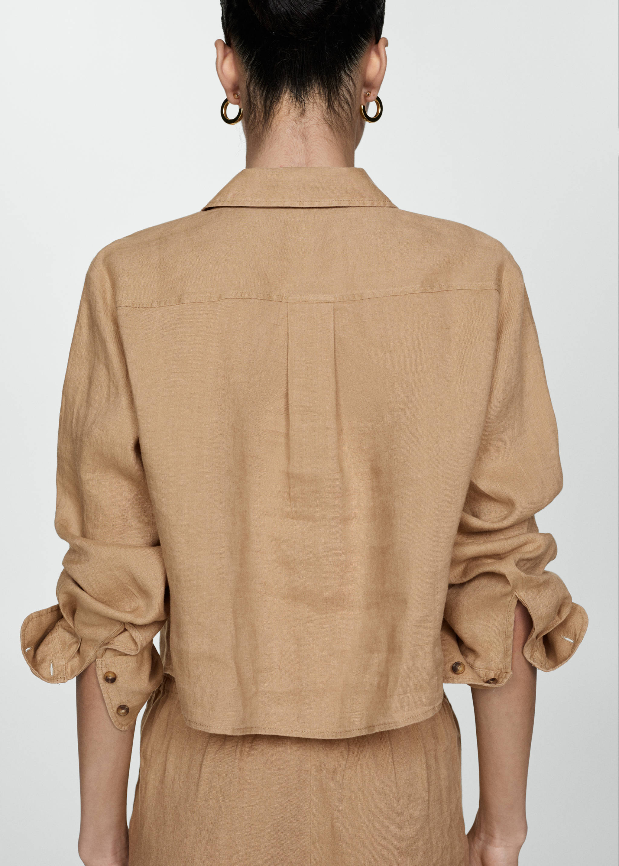 Chemise crop lin - Verso de l’article