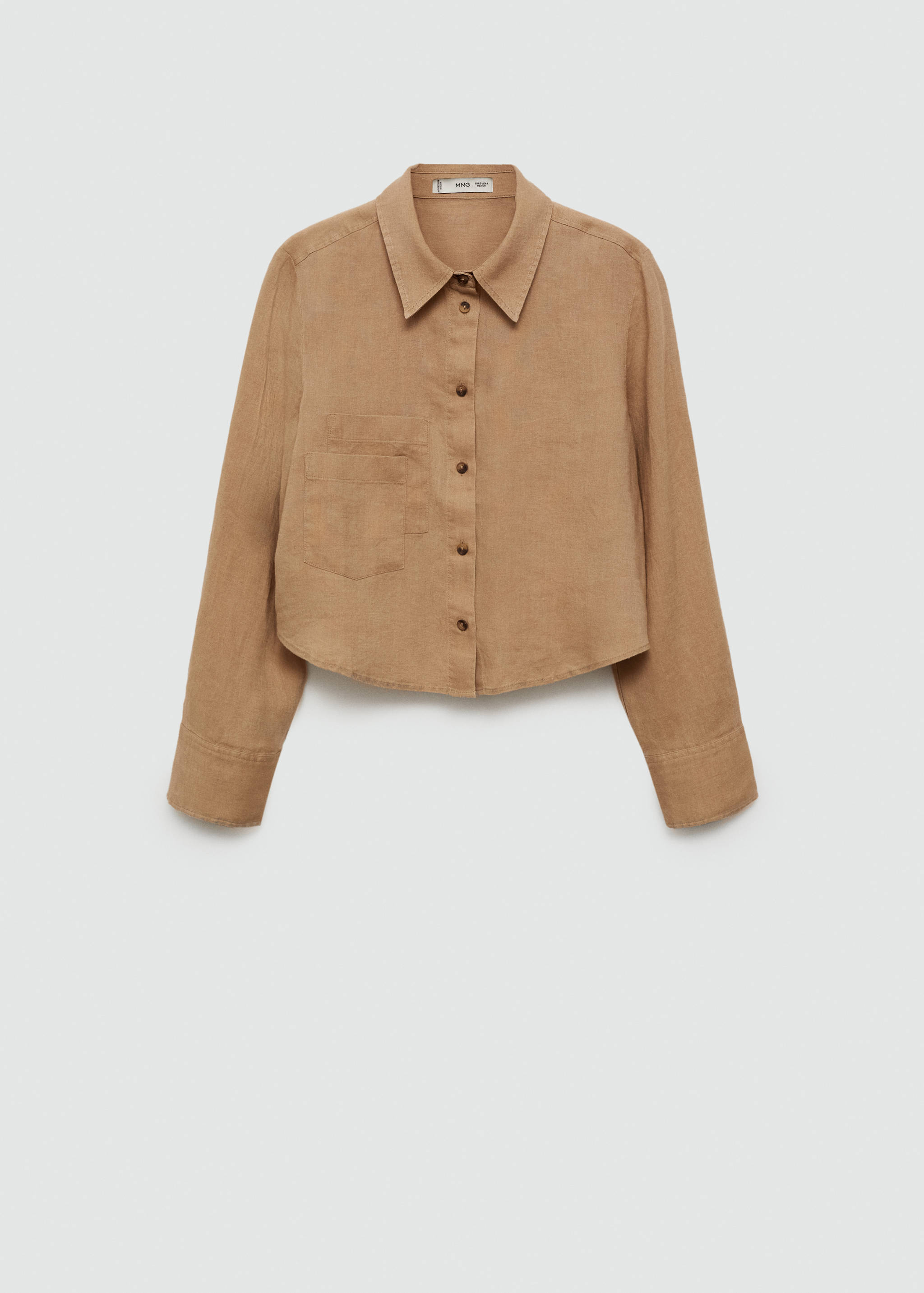Cropped linen shirt - Article without model