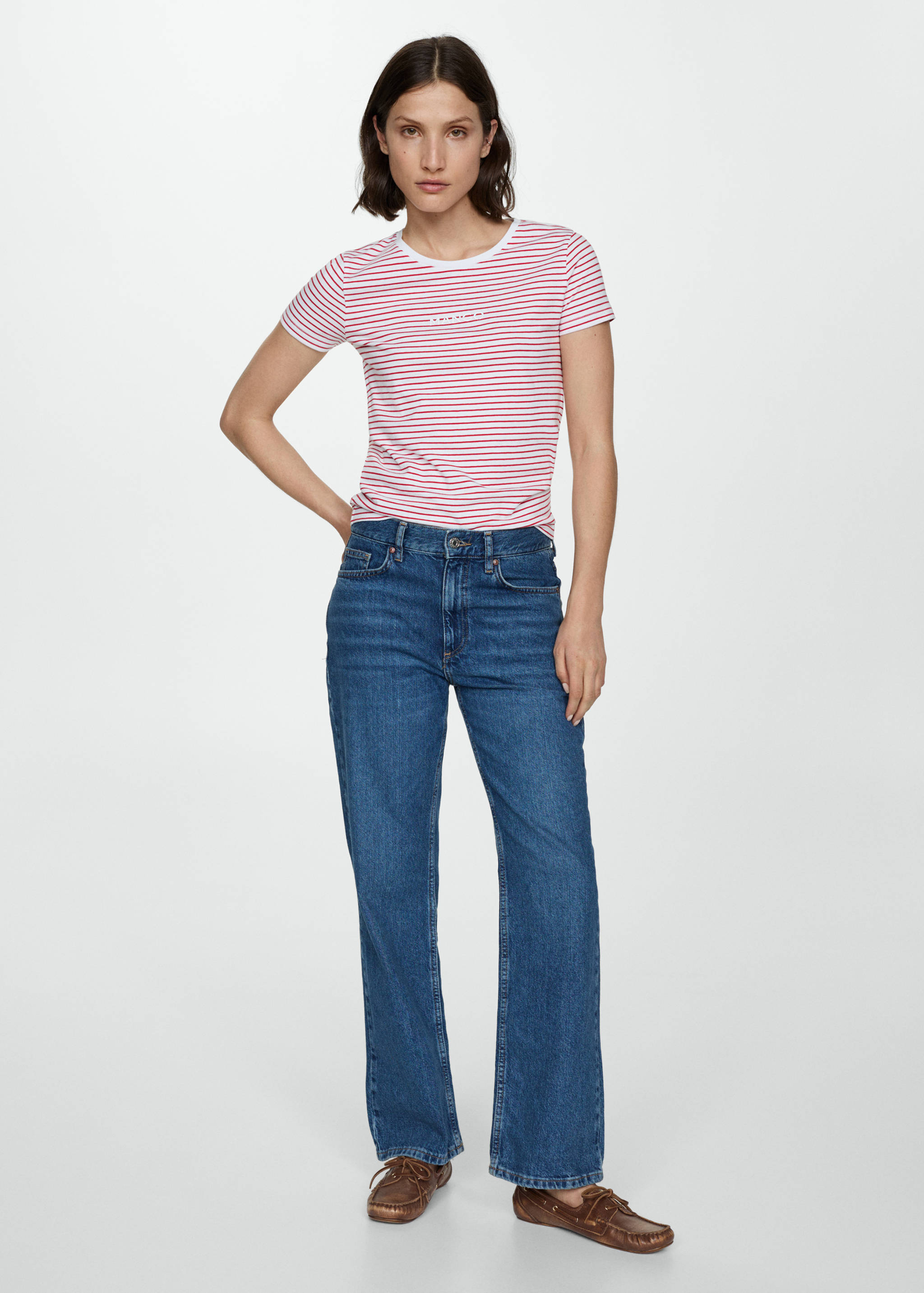 Camiseta rayas logo - Plano general