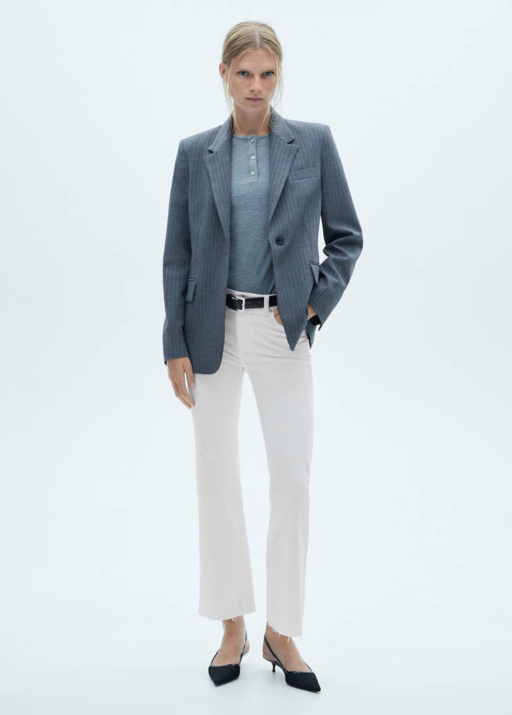 Sienna flared cropped jeans — White